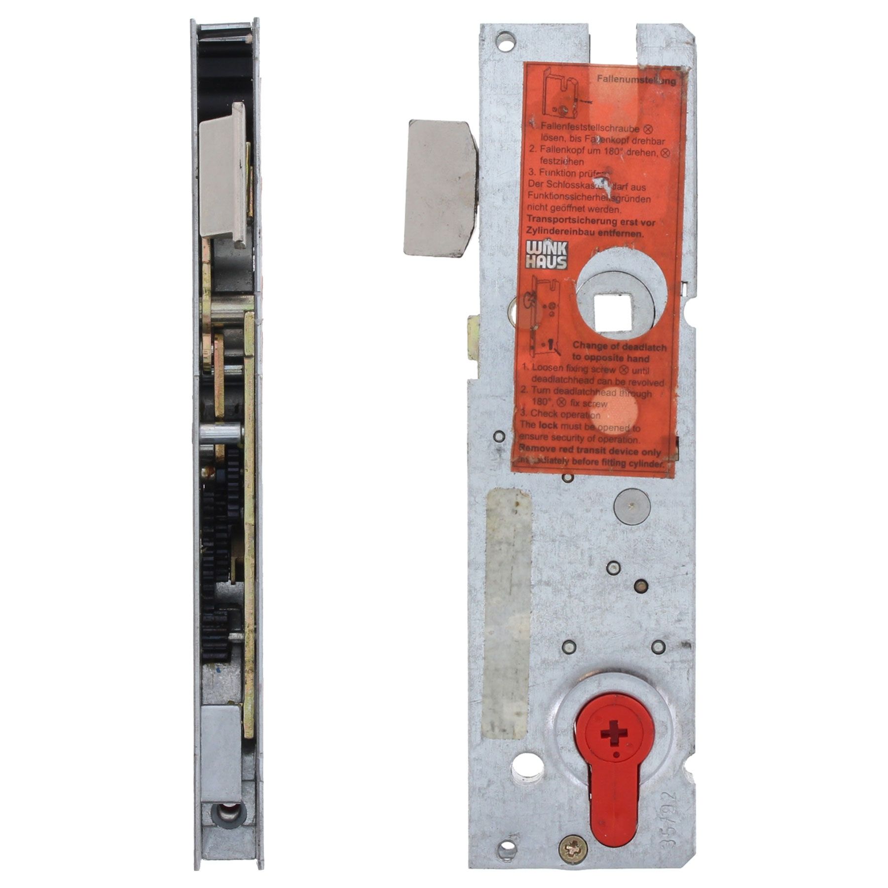 Winkhaus Hauptschloss Reparaturschlosskasten STV TYP 2 lose ohne Riegel 35/92/8 mm