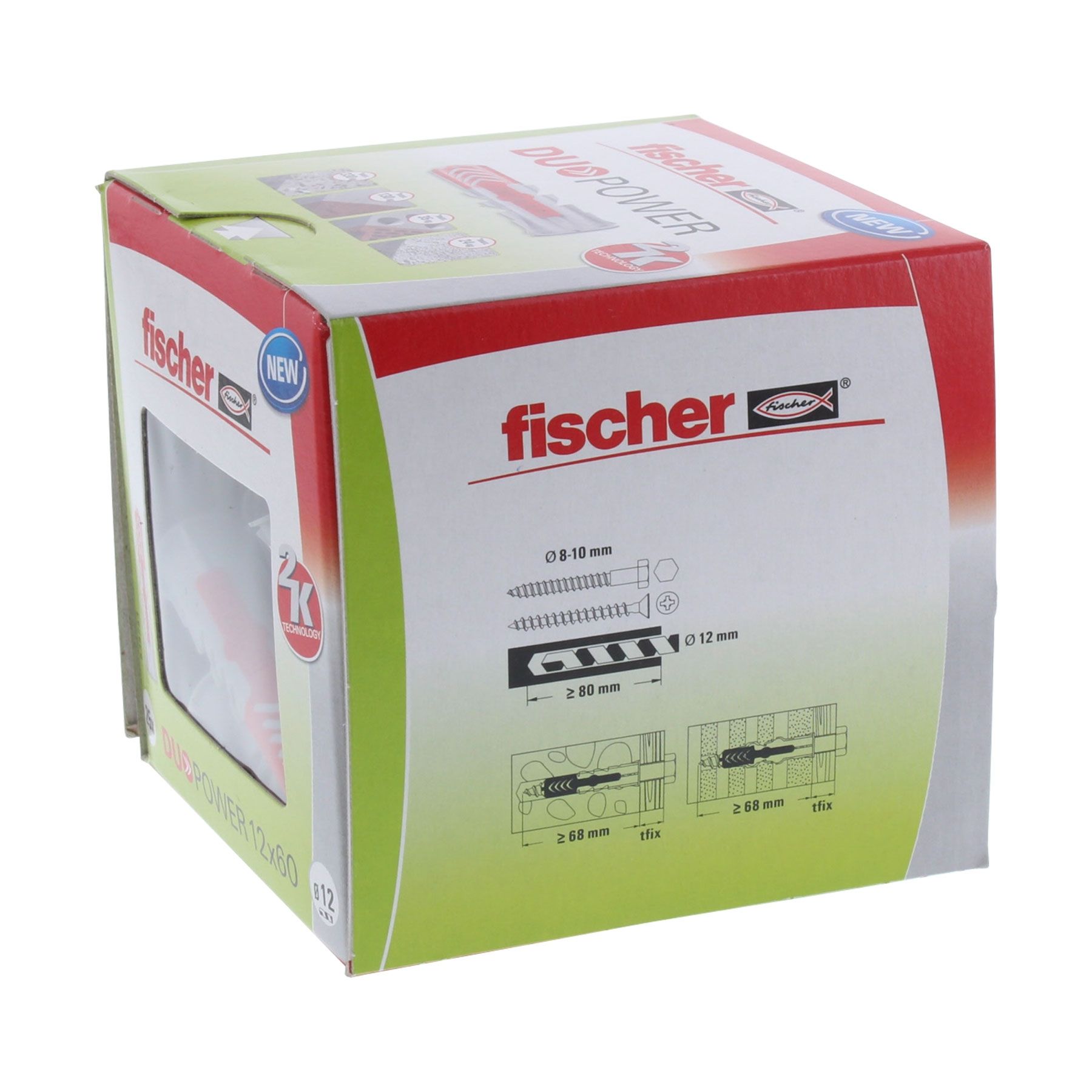 Fischer DUOPOWER Dübel 12x60 mm 25 Stück, Kiste, Computerausrüstung, Karton, Postfach