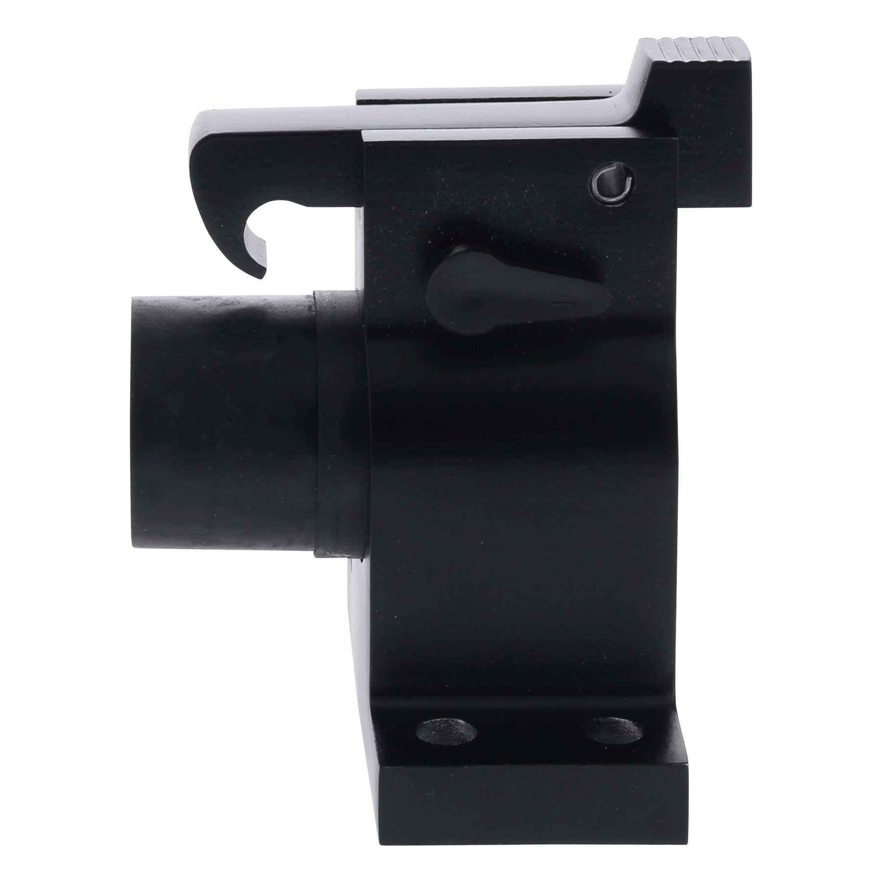 BLACK BEAUTY KWS Türstopper 1010 Türfeststeller zum Anschrauben mit Fanghaken schwarz (RAL 9005), Postfach, Postfach