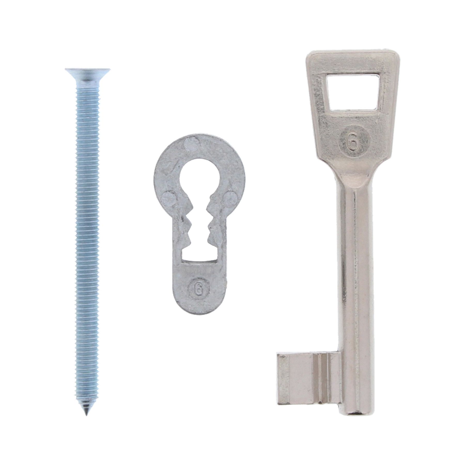 ToniTec BB-Einsatz Buntbarteinsatz für PZ-Schloss schraubbar verschiedene Schließungen Nr. 6