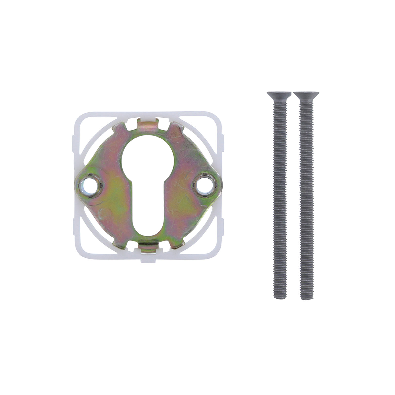 HOPPE Schutzrosettenpaar E52NSB/52S PZ F69 Edelstahl 3592603, Maschine, Schraube