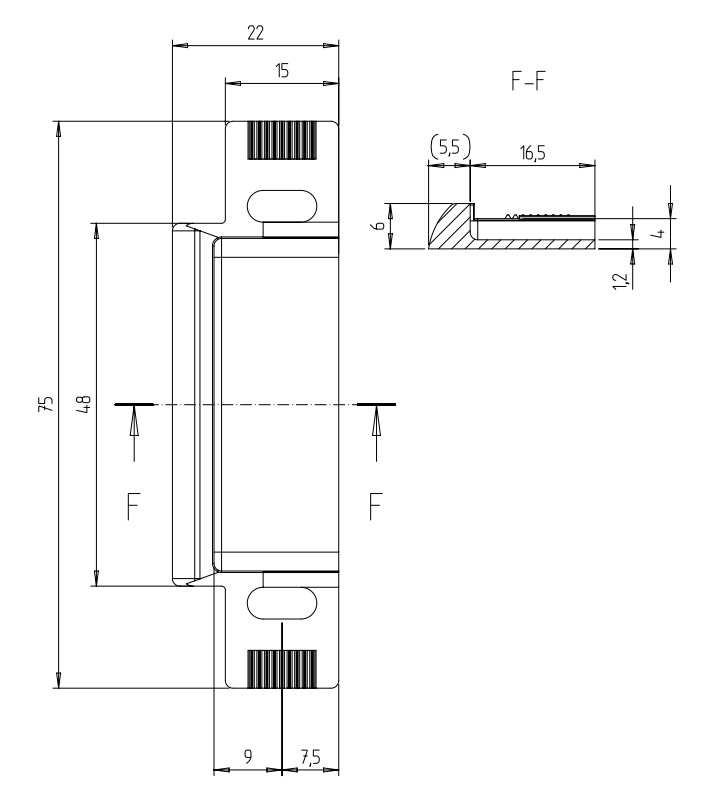 KFV Fallenaustauschstück 116-06-5 808.00014, CAD-Diagramm, Diagramm