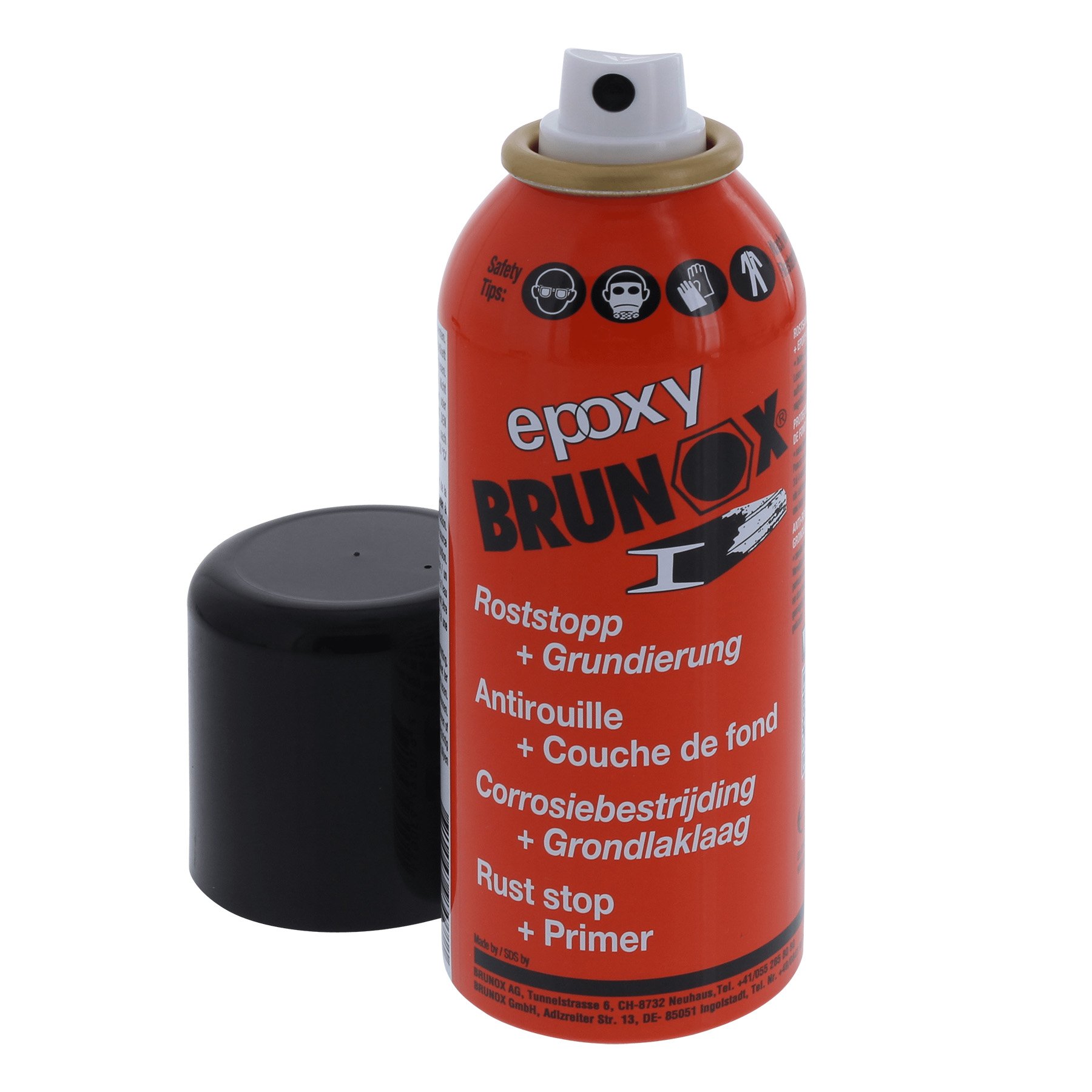 BRUNOX epoxy Roststopp und Grundierungsspray 150 ml, Kann, Spraydose, Zinn, Kann, Spraydose, Zinn, Kann, Spraydose, Zinn