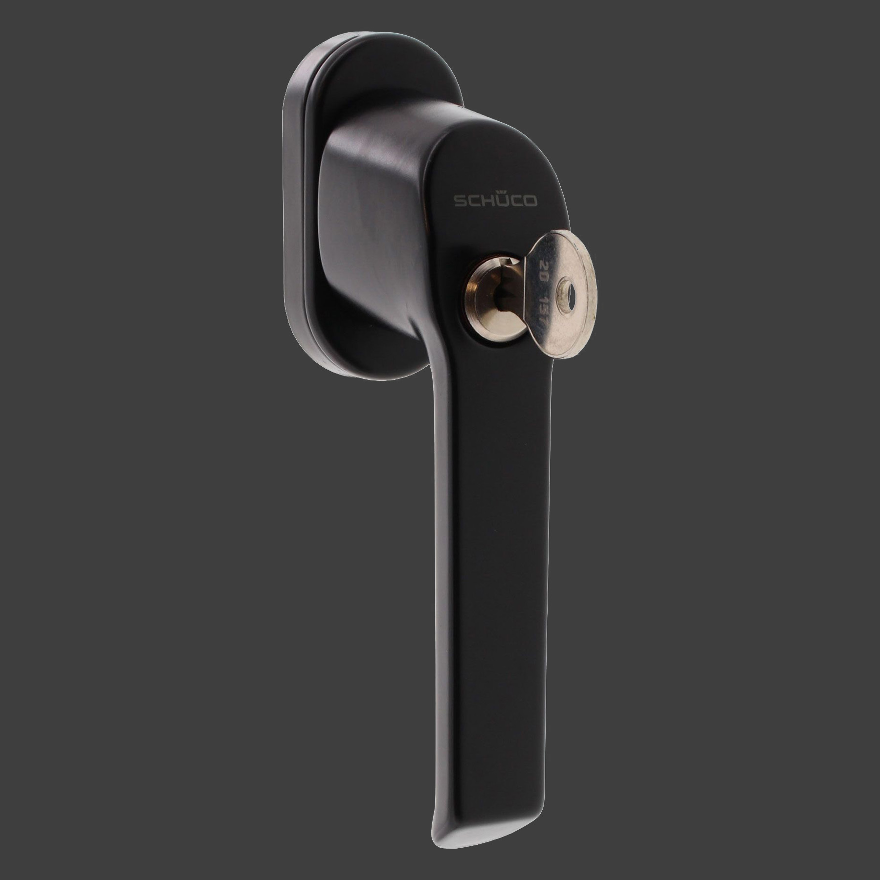 BLACK BEAUTY Schüco Fenstergriff abschließbar schwarz, Griff