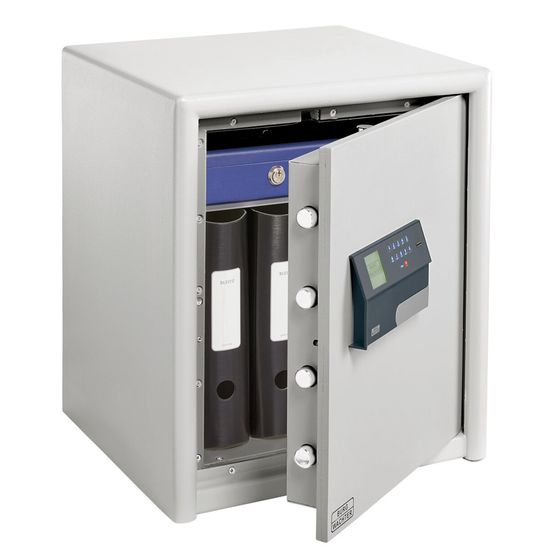 BURG-WÄCHTER Sicherheitsschrank Dual-Safe Möbeltresor Bundle inkl. Innenausstattung DS 445 E FP mit Zahlencode und Fingerprint, Sicher, Postfach