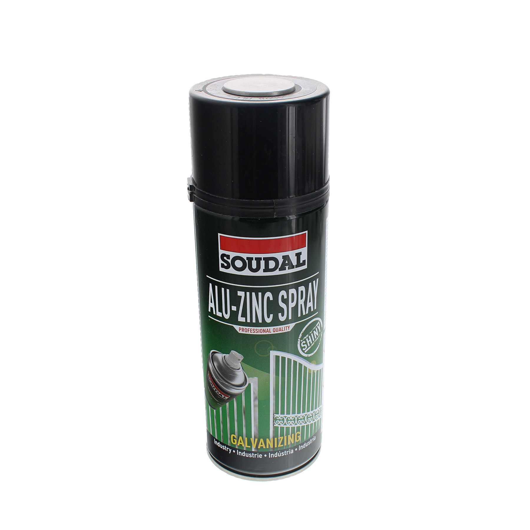 Soudal Alu-Zink Spray Shiny 400 ml, Zinn, Kann, Spraydose