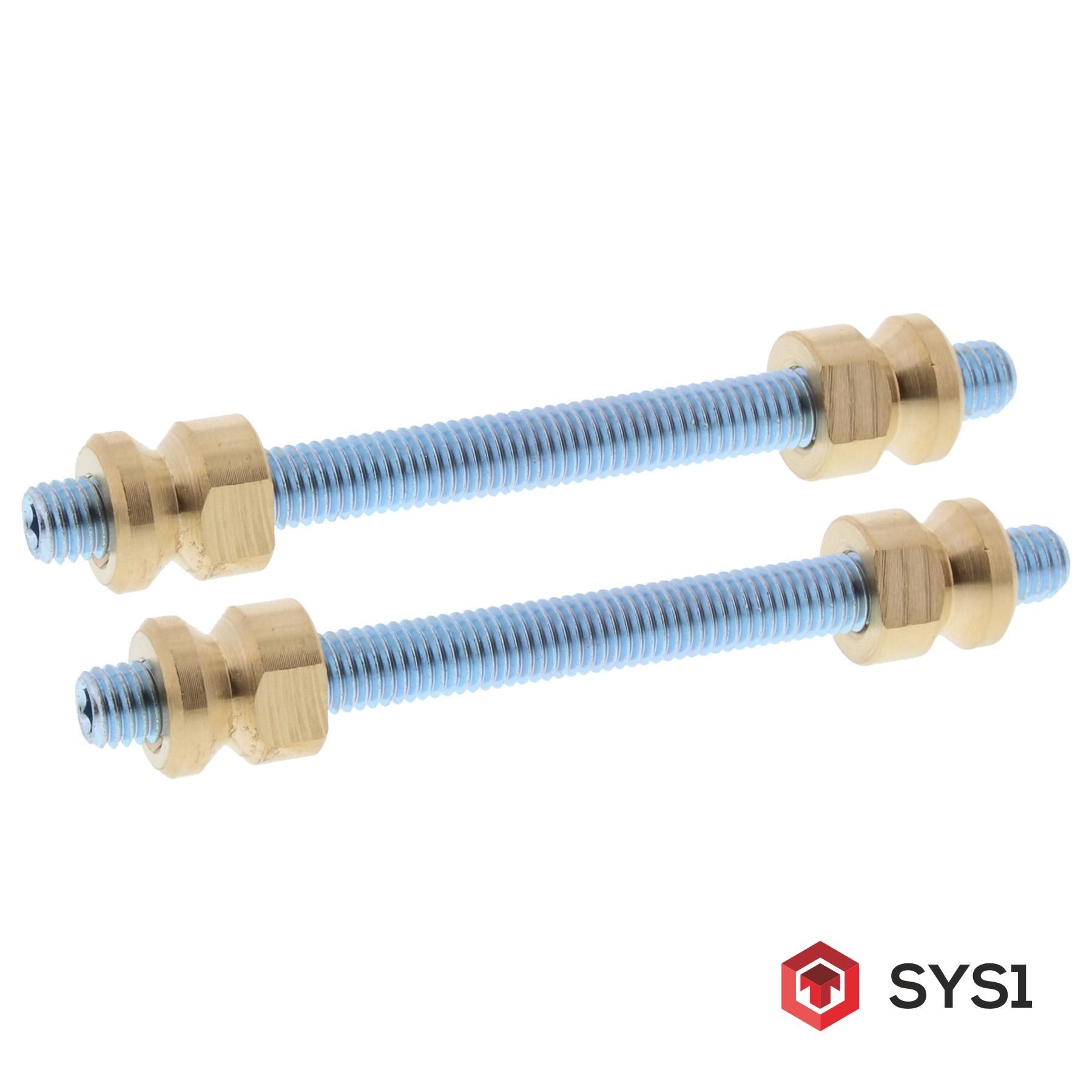 ToniTec SYS1 Befestigungssystem für paarweise Befestigung für Holz-, Alu- und Kunststofftüren, Maschine, Schraube