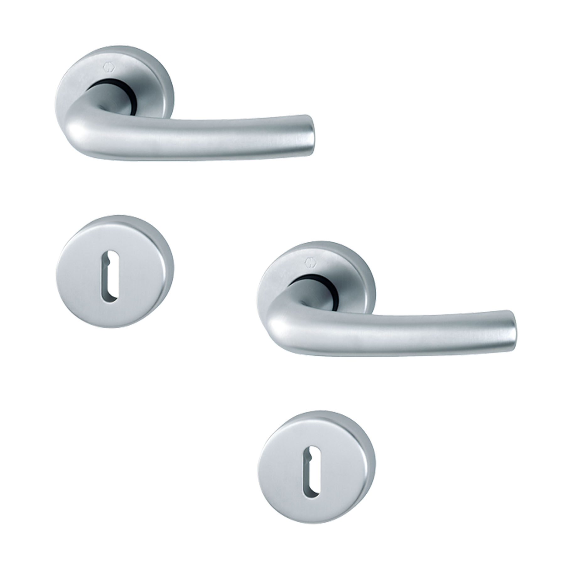 HOPPE Garnitur Rosette Tokyo M1710RH/42KV/42KVS OB Vierkant 8 mm F41-R satiniert verchromt 2749411, Griff, Badezimmer, Drinnen, Zimmer, Duscharmatur