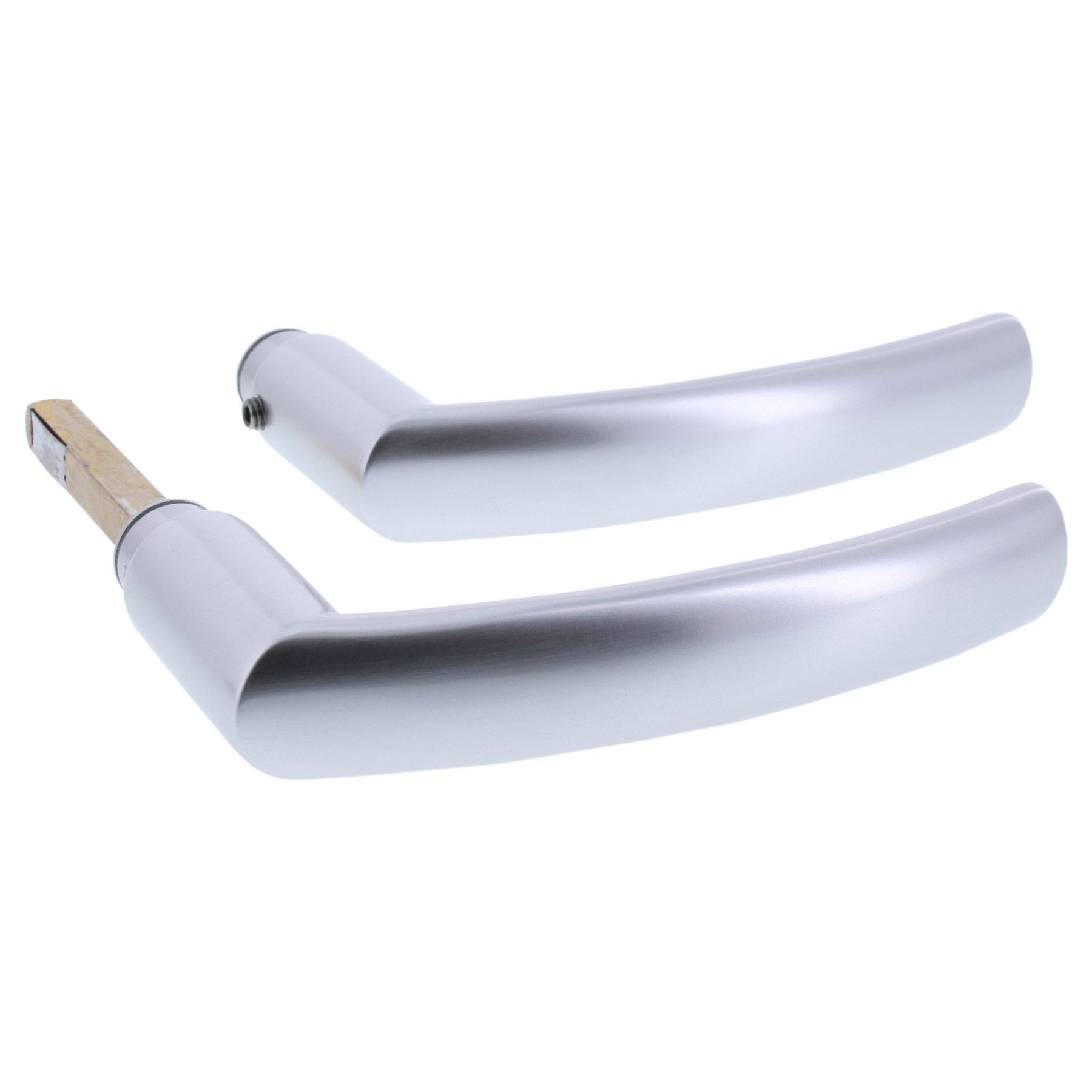 FSB Türdrückerpaar 1107/ 8 mm F1 Aluminium Silber, Griff, Rauchrohr