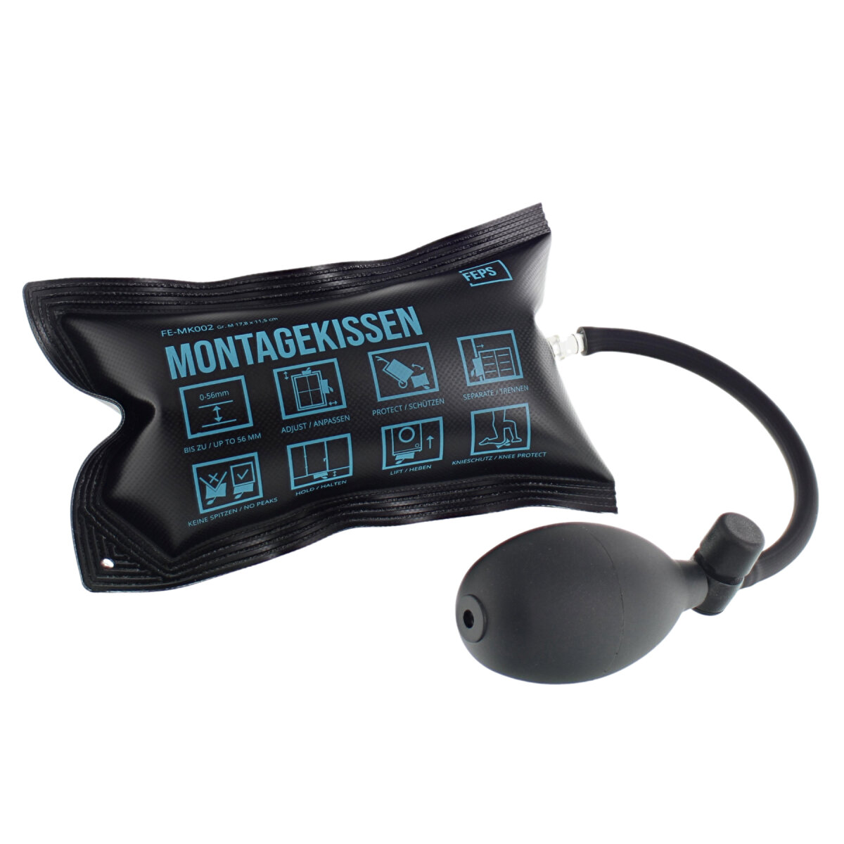 FEPS Montagekissen Luftkissen 178x115 mm Pumpkissen zur Tür-und Fenstermontage, Keil, Computerausrüstung, Bildschirm, Überwachen