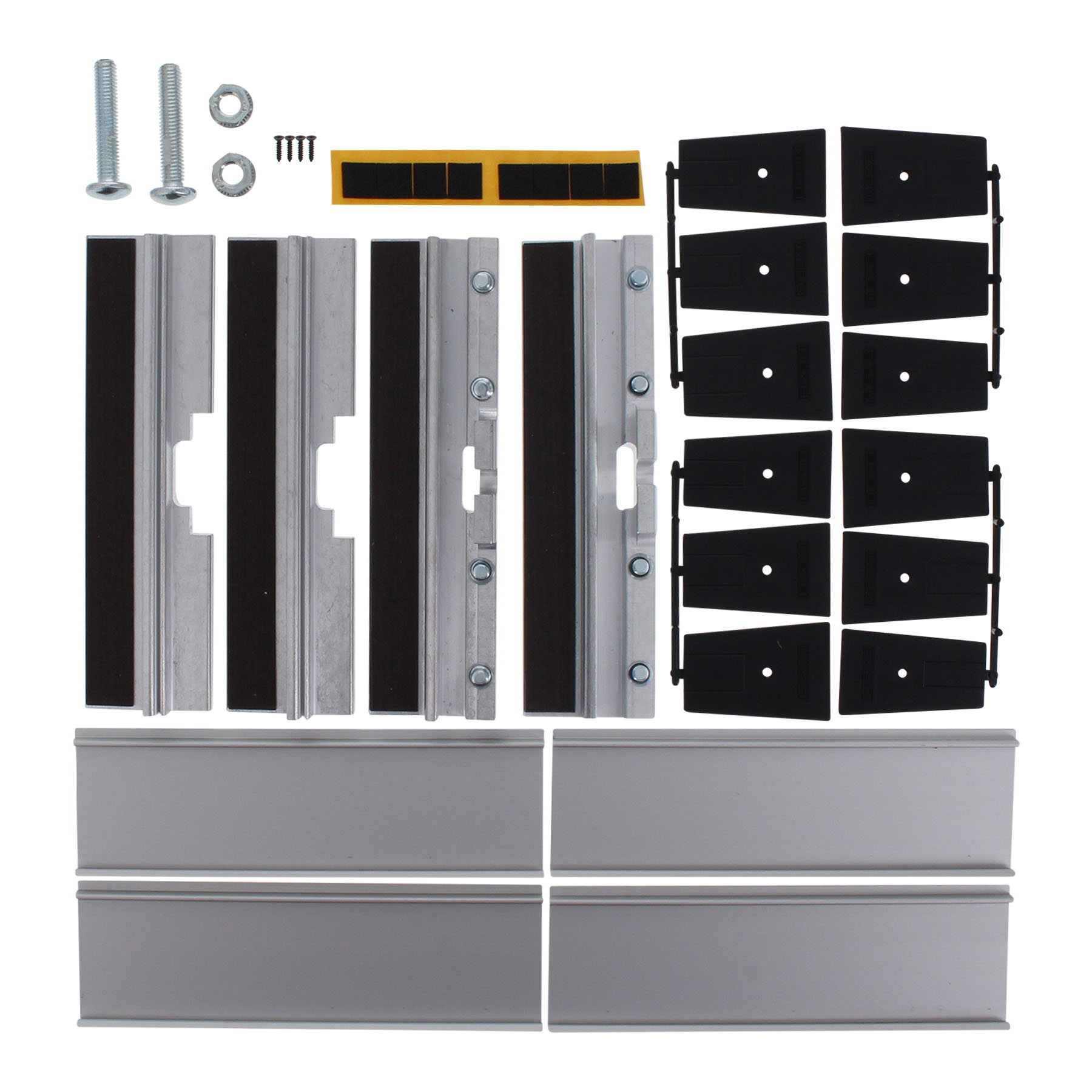 GEZE Glasklemmplatten SET für Glastüren für Rollan und Perlan inkl Abdeckung EV1, Maschine, Schraube