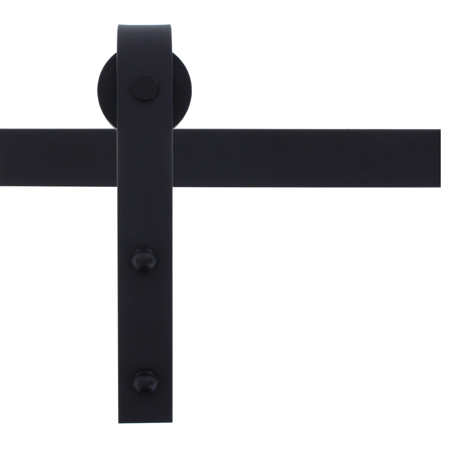 BLACK BEAUTY ToniTec® Schiebetürsystem "HUBERTUS" 2000 mm rustikal schwarz matt, Kreuz, Symbol, Kreuz, Symbol