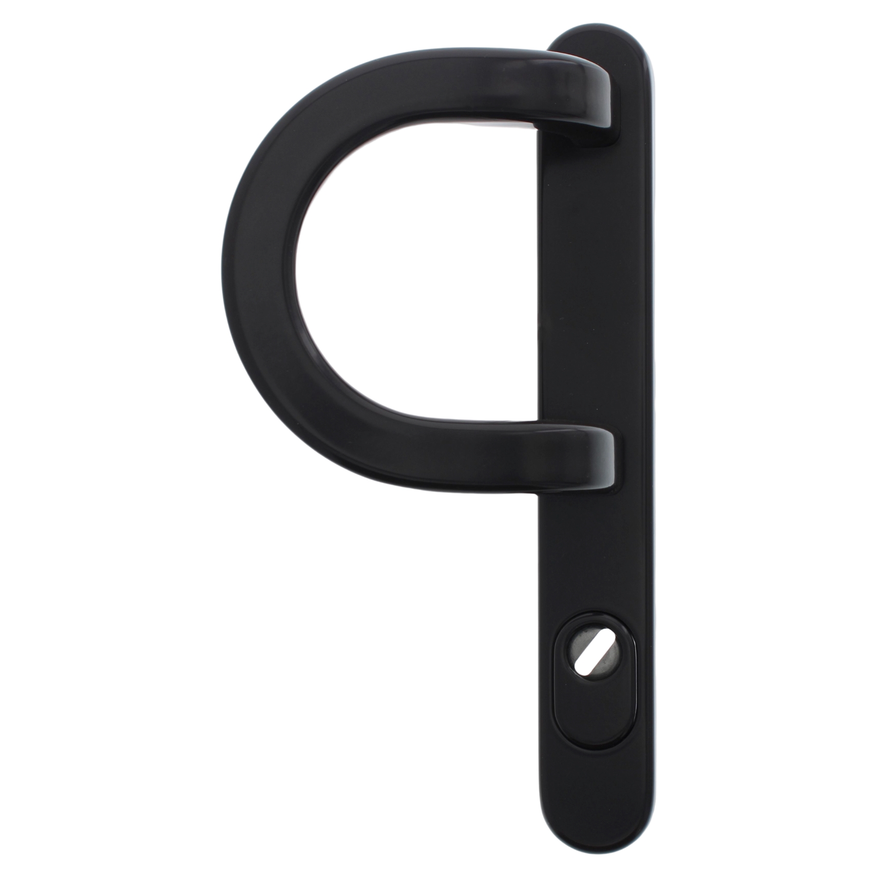 greenteQ Schmalrahmenhalbgarnitur DG58.S216.ZA.AL.SSB.AU PZ 92 RAL8019, Griff, Zubehör, Riemen