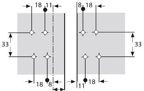 Gelenkscharnier EASY ON SCHARNIER mit FEDER verzinkt