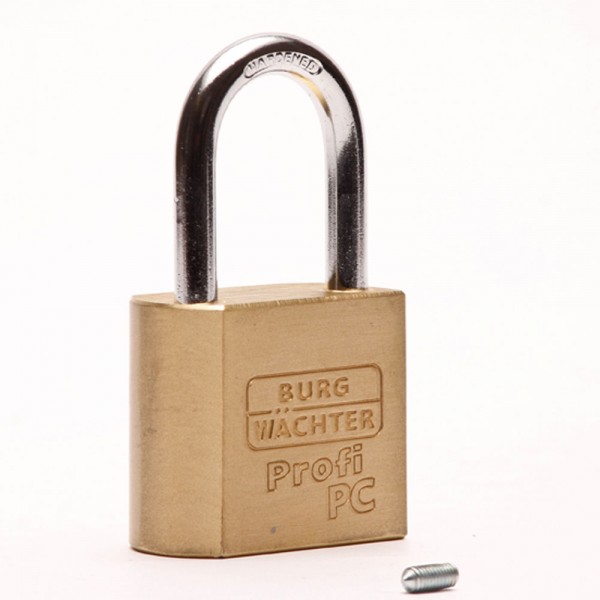 Burg Wächter Hangschloss 116 PC / 116PC Vorhangschloss für HalbZylinder, Zubehör, Tasche, Handtasche