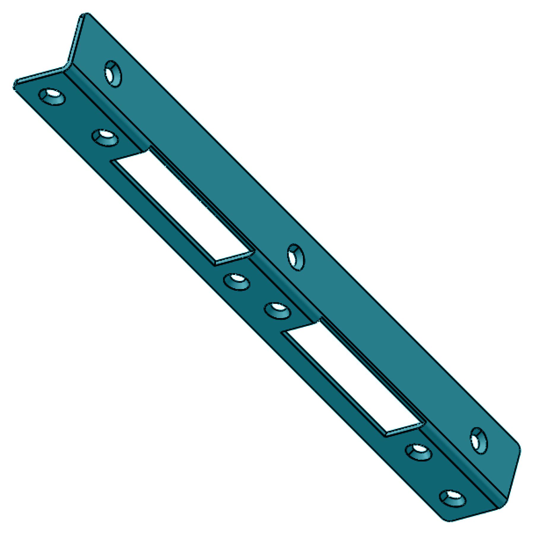 FEPS Lock Winkelschließblech FE-RS003 Edelstahl gebürstet für Holztüren 25x25x250mm, Klinge, Rasiermesser, Waffe