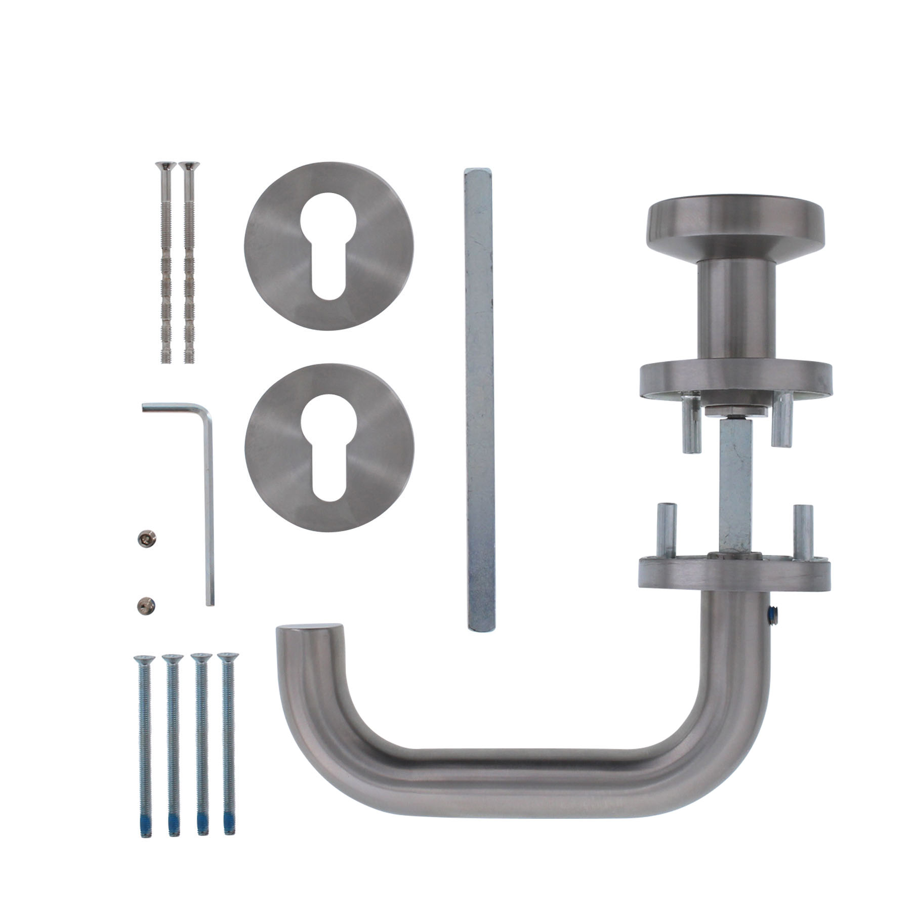 HAFI Feuerschutz Wechselgarnitur DG202 Vierkant 9 mm Türstärke 47-62 mm ES Edelstahl rostfrei 202A1225044, Badezimmer, Drinnen, Zimmer, Duscharmatur