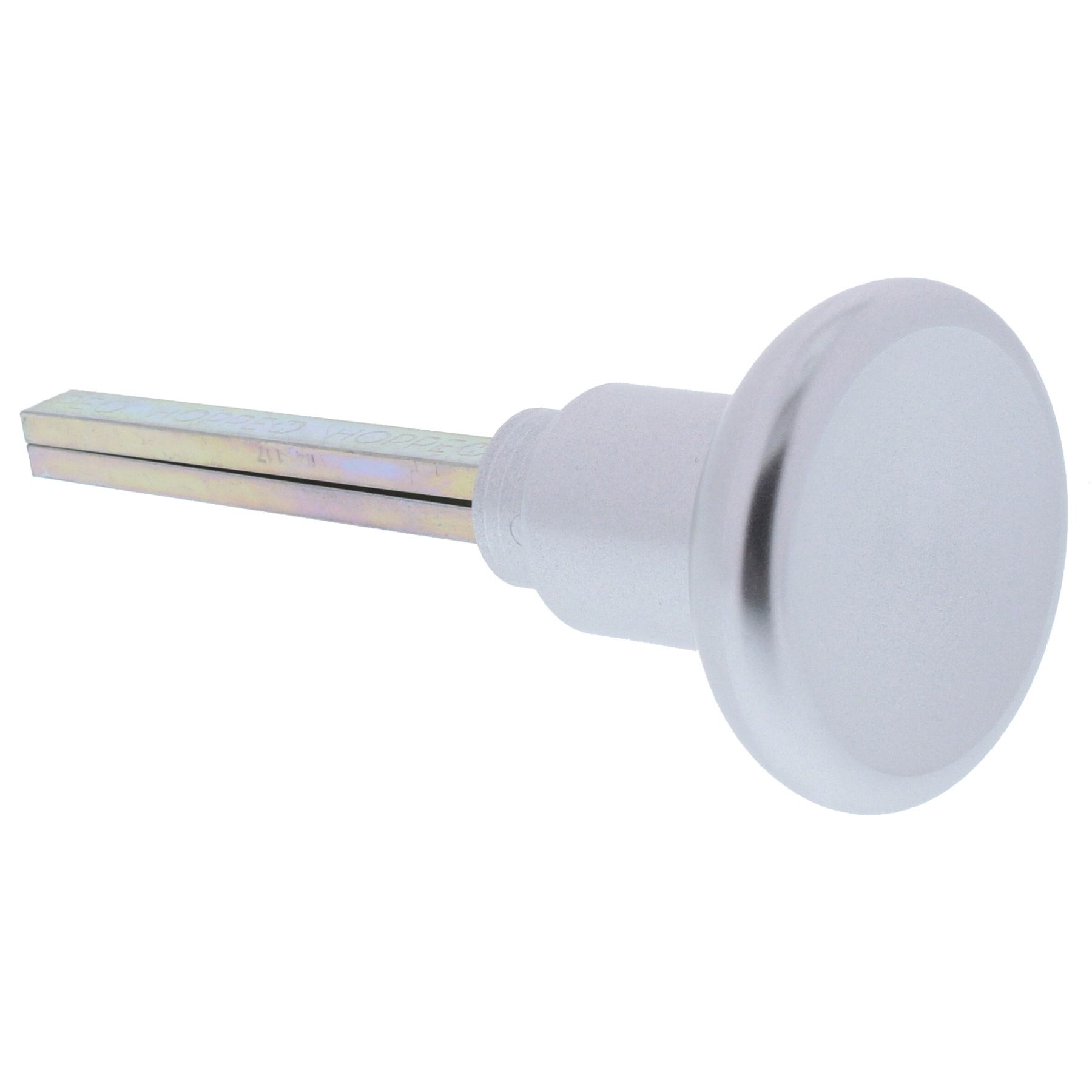 HOPPE Aluminium Knopf Stiftteil Modell 54 für Wohnungsabschluss-Türen 8 mm, Rauchrohr, Schlüssel