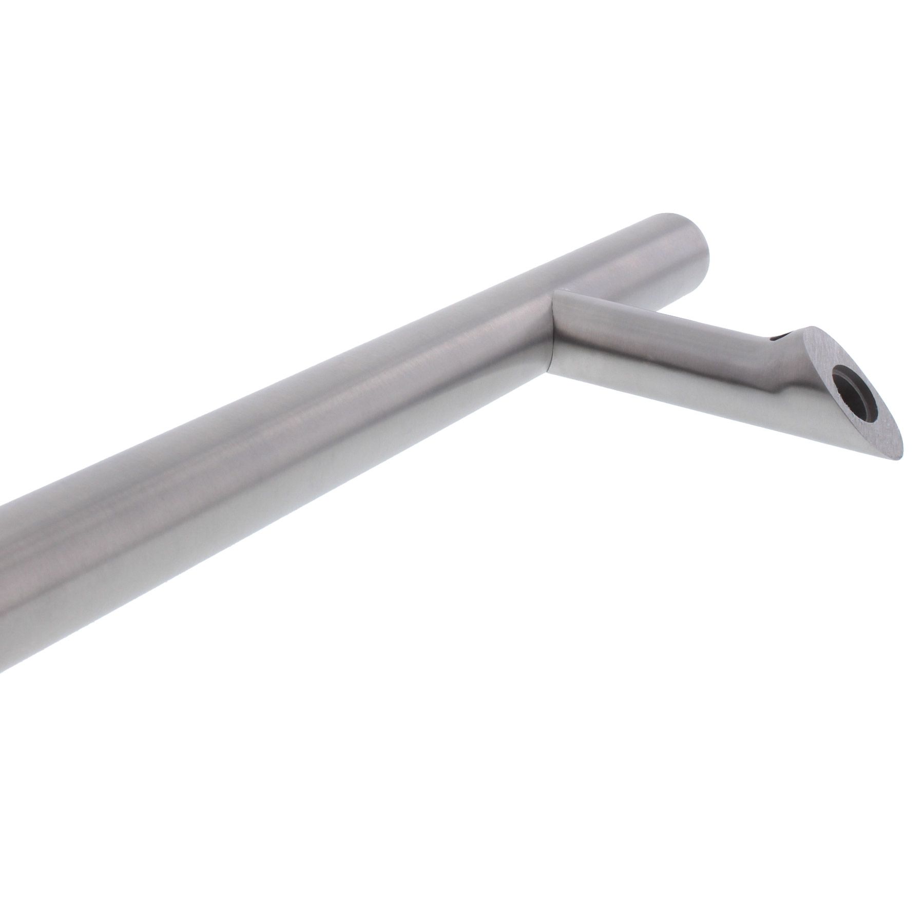 HERMAT Stoßgriff 8090 800/600 mm D30 45° schräg Edelstahl matt, Griff, Klinge, Rasiermesser, Waffe