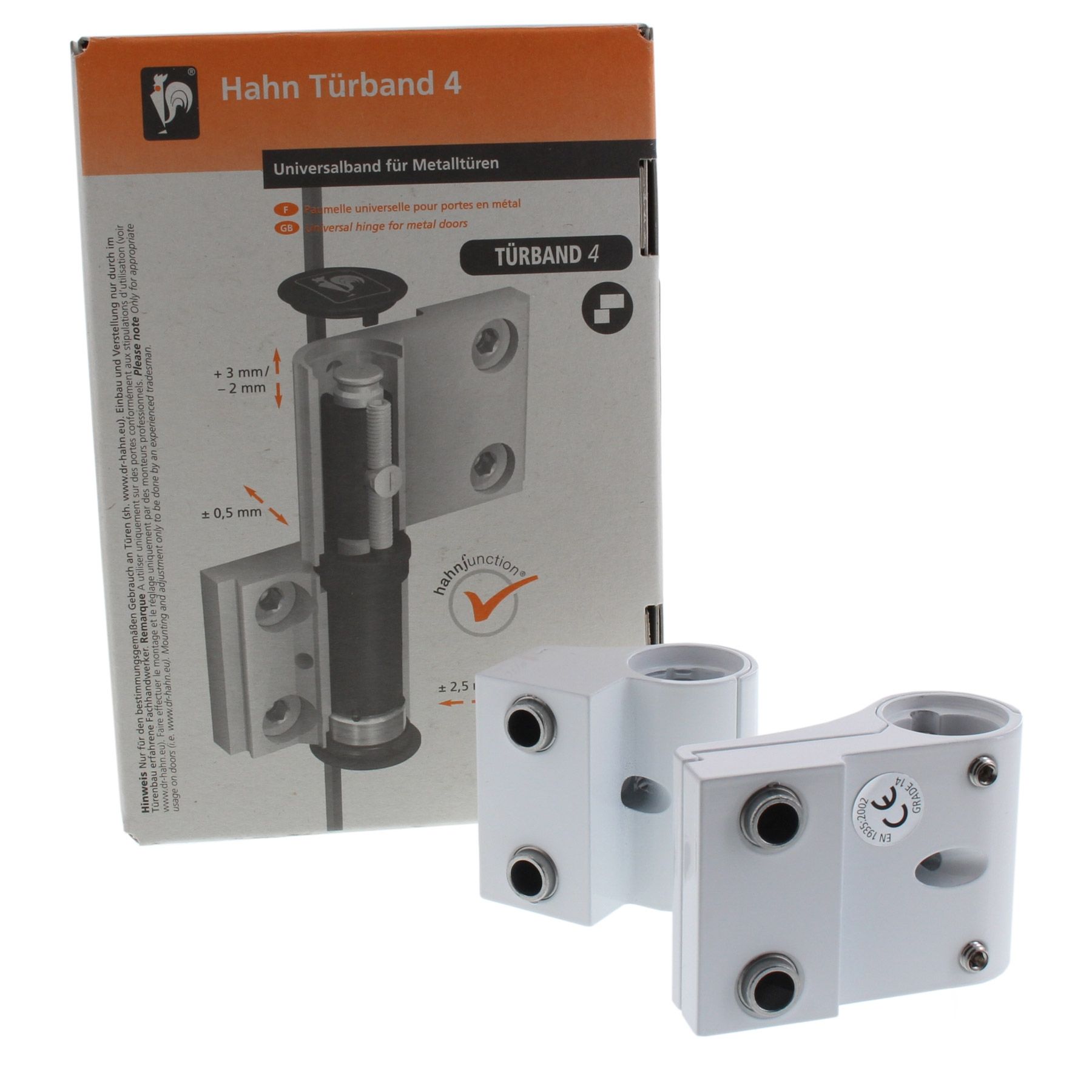 Dr. Hahn Türband A901 30/20/65 2-teilig RAL 9016 weiß Universalband Serie 4 A901G0183