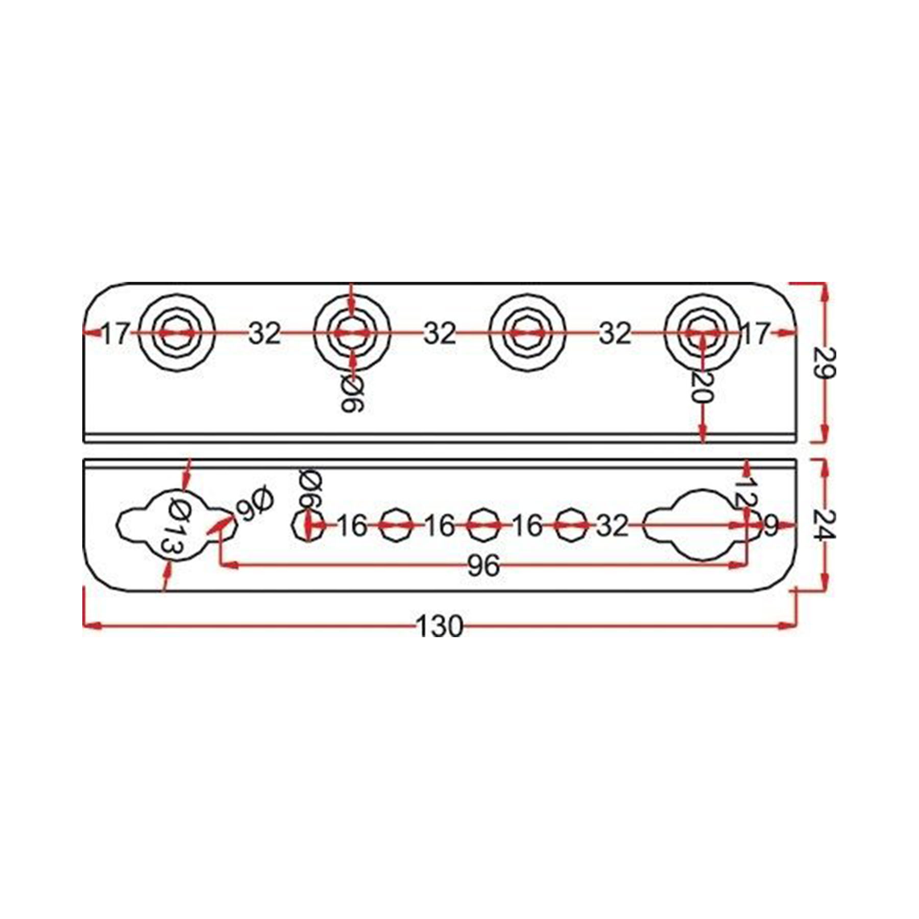 Bettbeschlag Bettschiene Bettwinkel SYSTEM 32 130mm (1 Garnitur bestehend aus 4 Stück), Maschine, Sprach