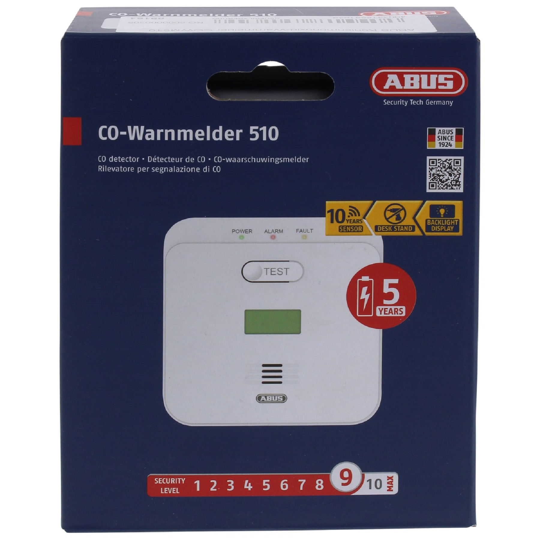 ABUS CO-Warnmelder 510 89164, Computerausrüstung, Elektronik, Hardware, Adapter, QR Code