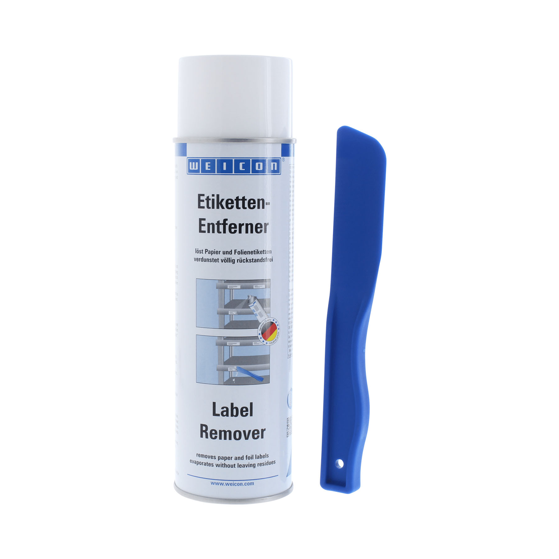 WEICON Etiketten-Entferner 500 ml, mit Spezial-Spatel, Flasche