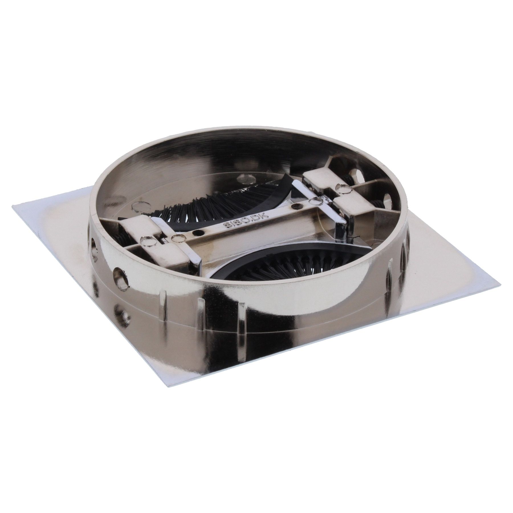 ToniTec Kabeldurchlass Kabeldose Kabeldurchführung Zinkdruckguss Zamak 80 mm Edelstahl, Aschenbecher, Aschenbecher, Aschenbecher