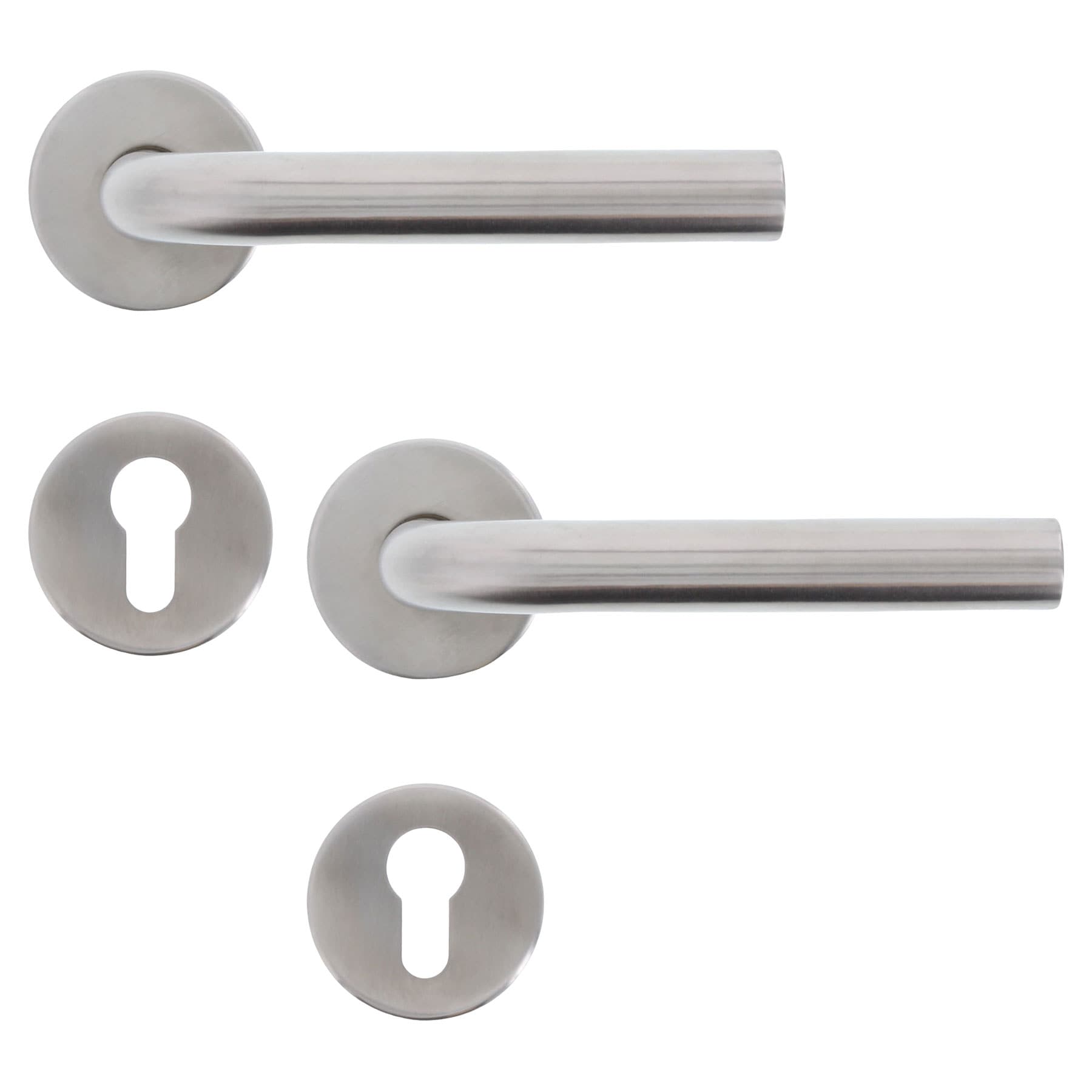 Normbau Drückergarnitur PZ Edelstahl TS 35-45mm, Griff, Badezimmer, Drinnen, Zimmer, Duscharmatur