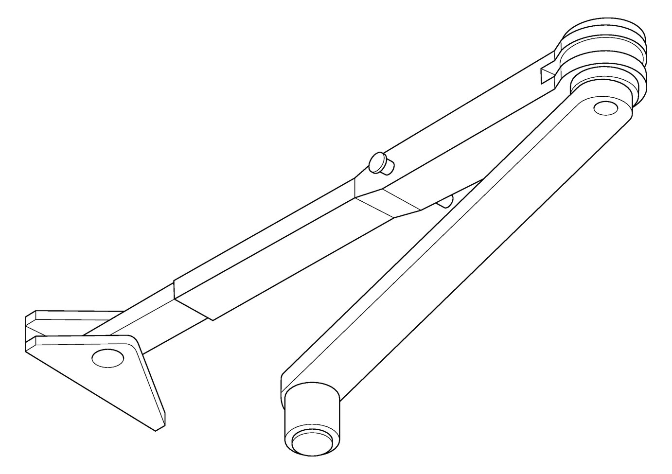 GEZE Feststellarm für TS 4000 TS 2000 Ein-Aus silber 102445 216235, Maschine, Federung