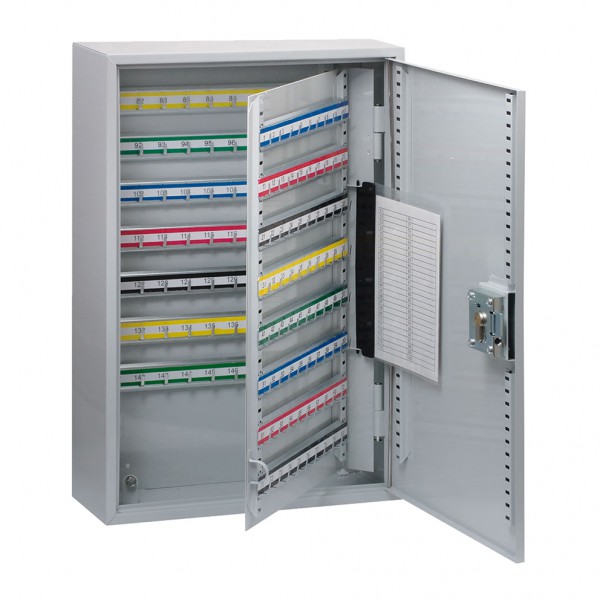 Schlüsselschrank SS 100 PZ mit 35 Haken für Profil-HalbZylinder stahlgrau, Sicher