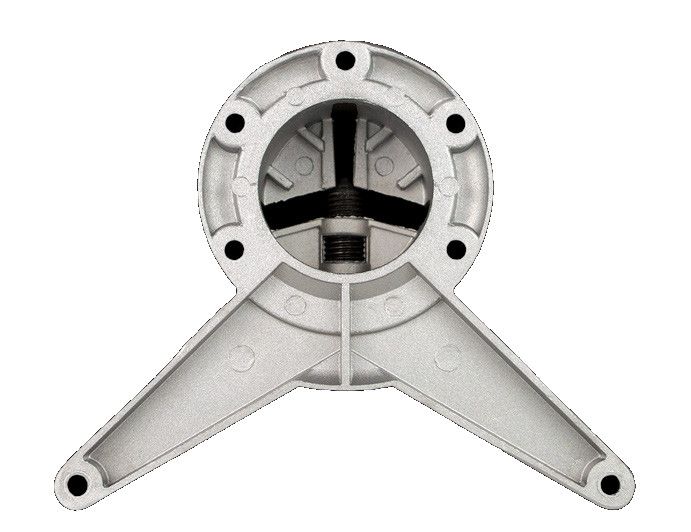 BMB Tischbein-Set V , Ø 60 x 710mm Edelstahl Effekt, Innensechskant Befestigung 1, Maschine, Sprach, Rad, Rasiermesser, Rotor