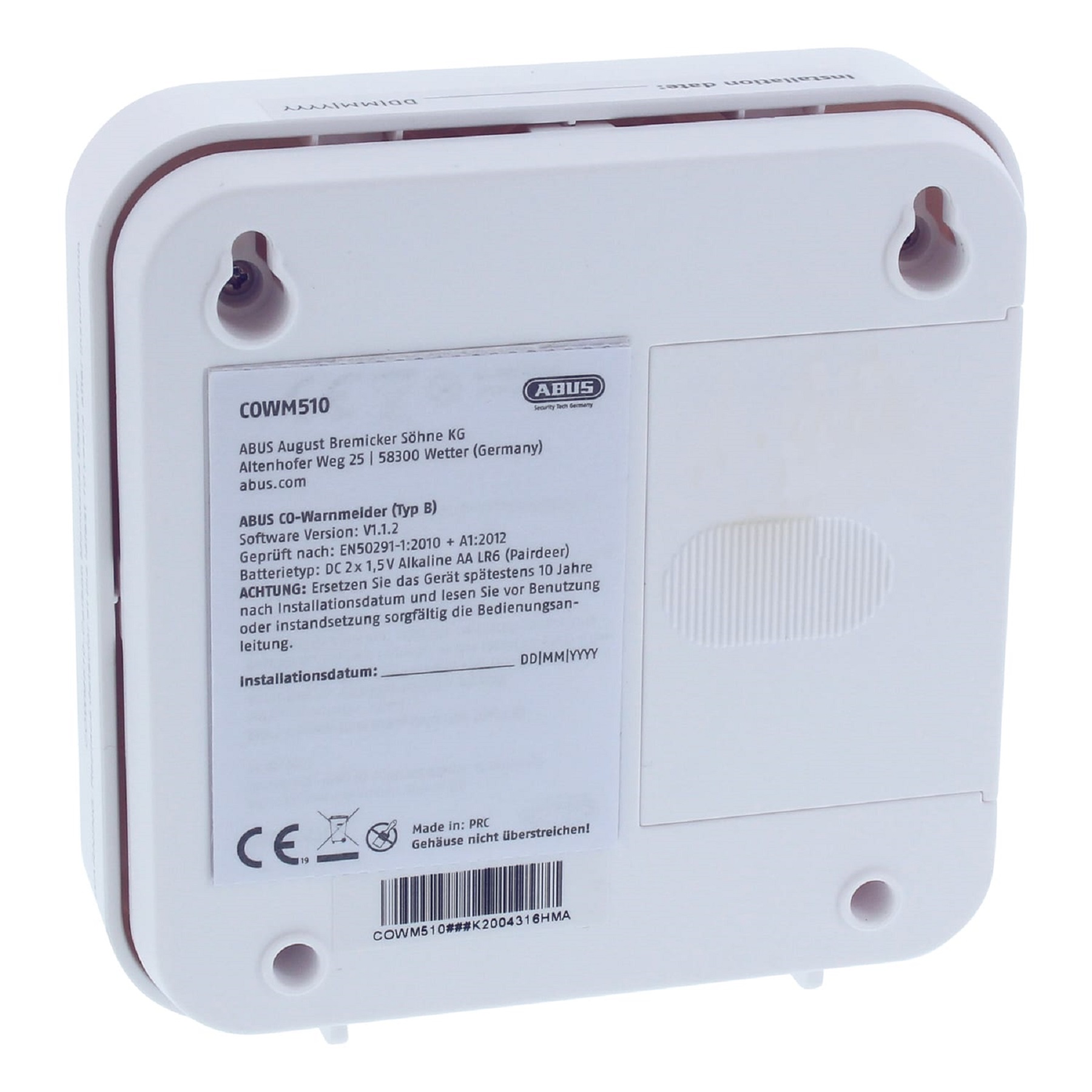 ABUS CO-Warnmelder 510 89164, Postfach, Adapter, Elektronik