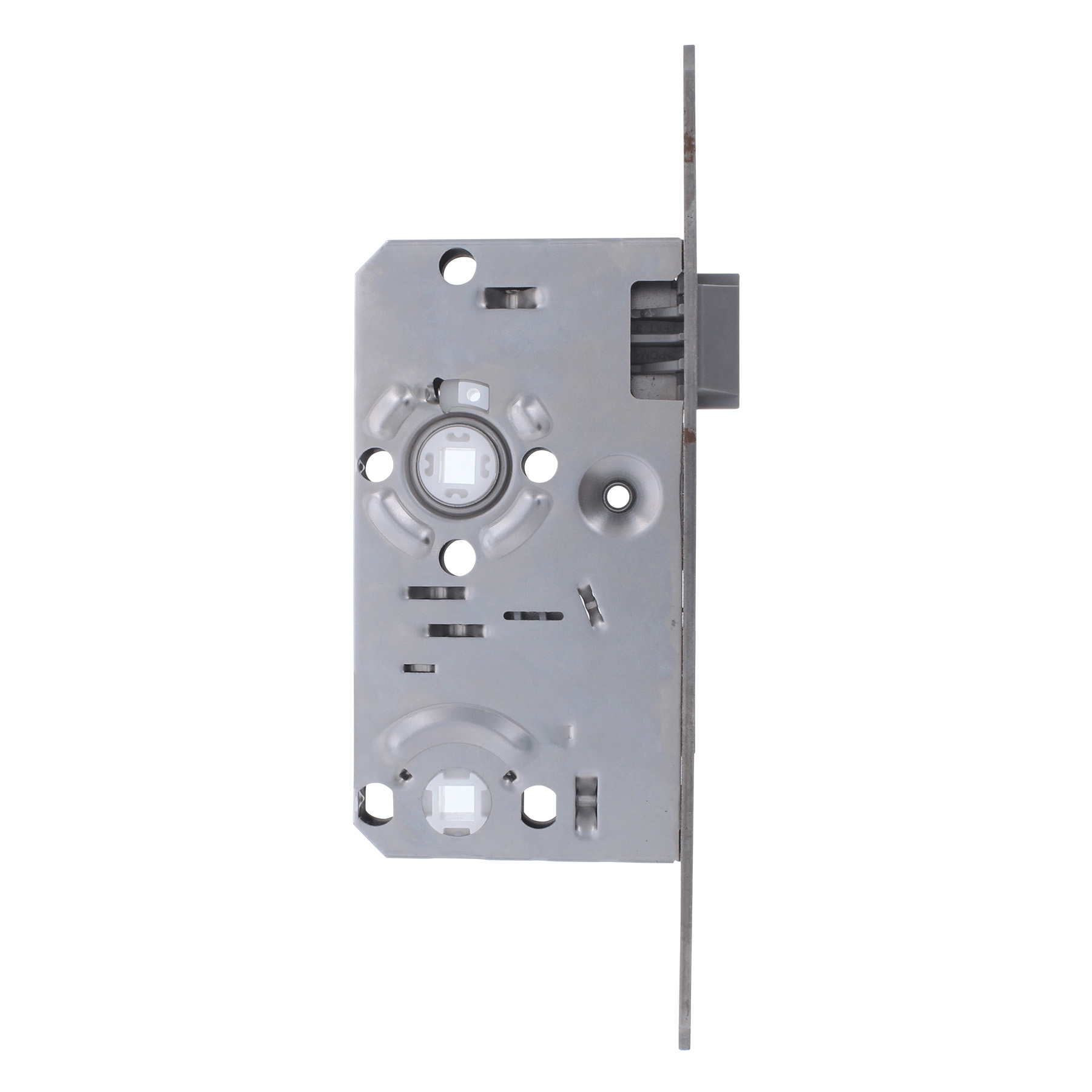 ToniTec Zimmertür Einsteckschloss Dornmaß 55 mm Falle + Riegel Kunststoff rechts WC (Bad-Ausführung), Elektronik