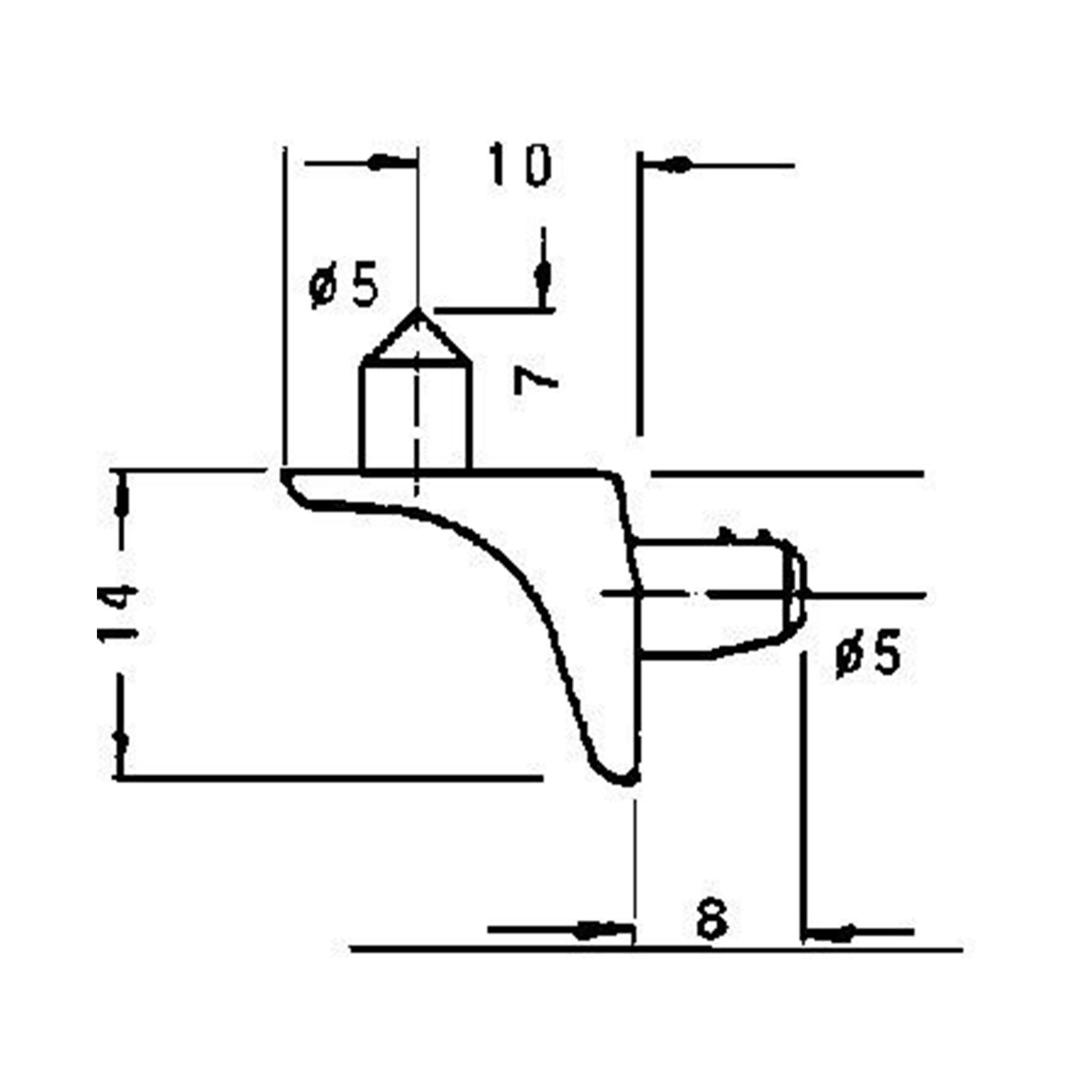 ToniTec® Bodenträger FIX zum Einstecken, mit Rausfallsicherung, Set mit 8 Stück