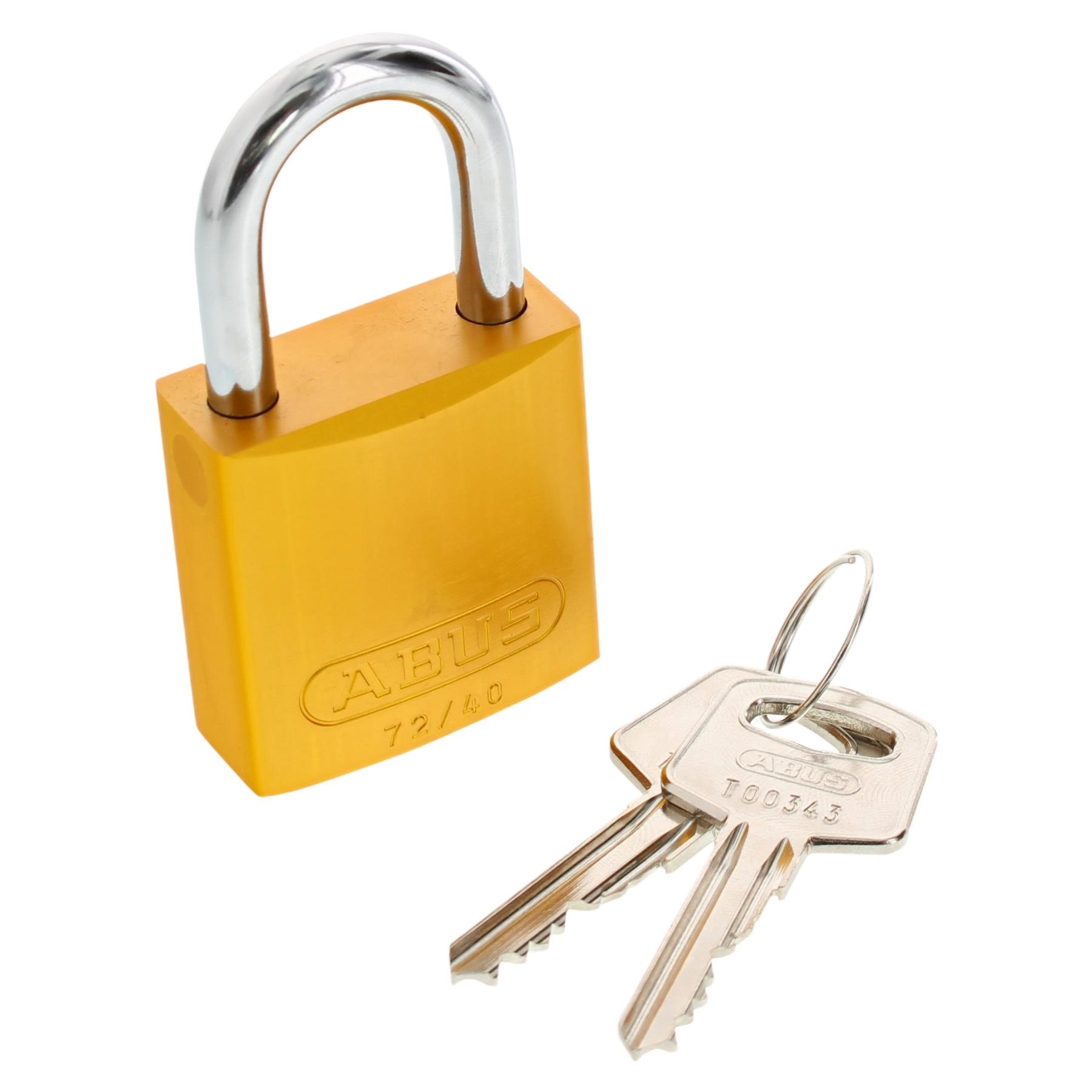 ABUS Aluminium 72/40 Color Vorhangschloss Gelb