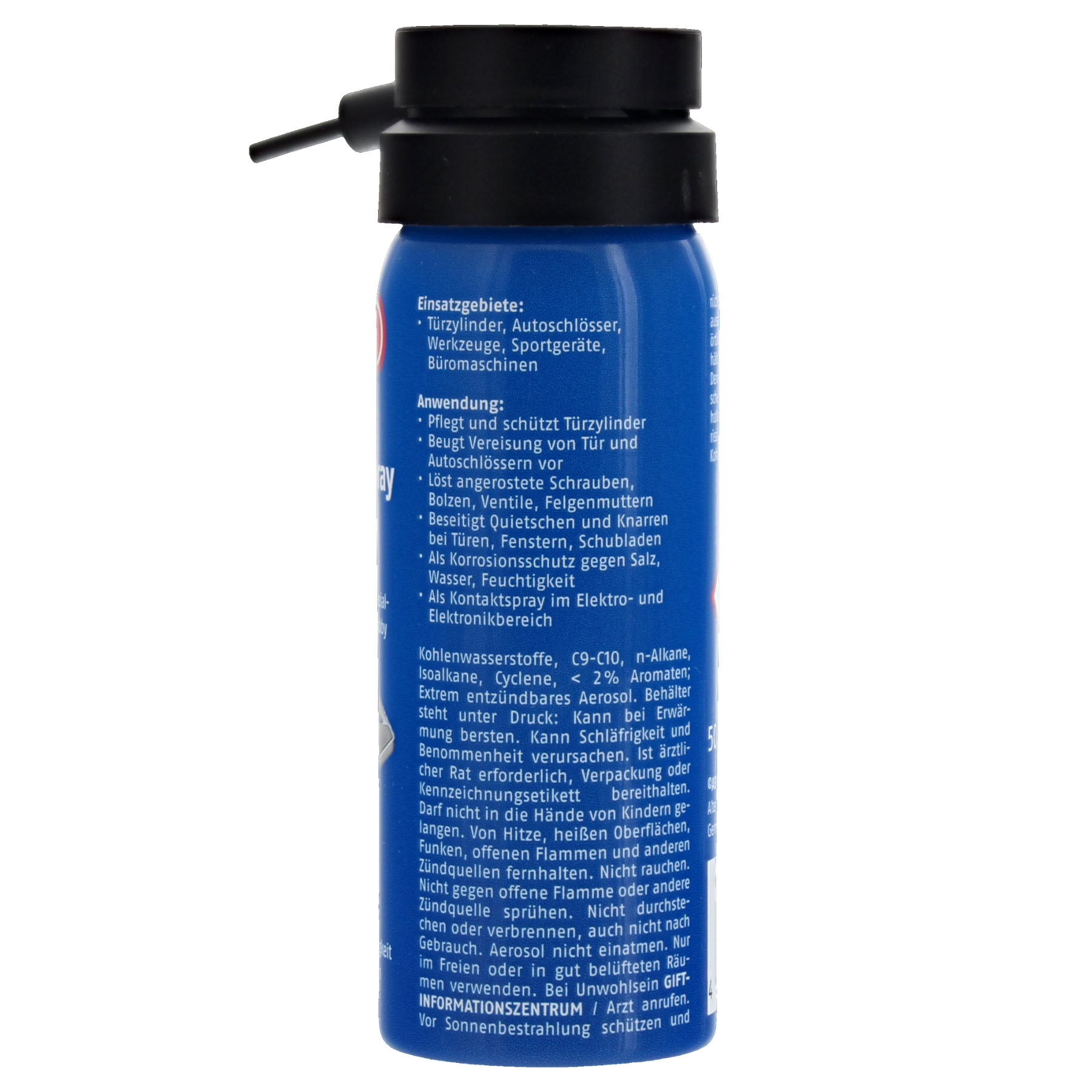 ABUS Schloss Pflegespray PS 88 PS88 50ml Zylinderspflegespray inklusive ToniTec® Microfasertuch, Flasche, Wasserflasche