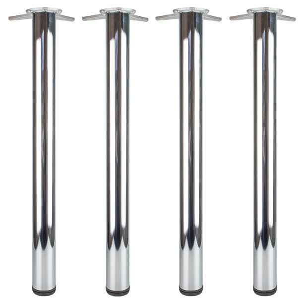 BMB Tischbein-Set V , Ø 60 x 710mm Edelstahl Effekt, Innensechskant Befestigung 1, Schwert, Waffe