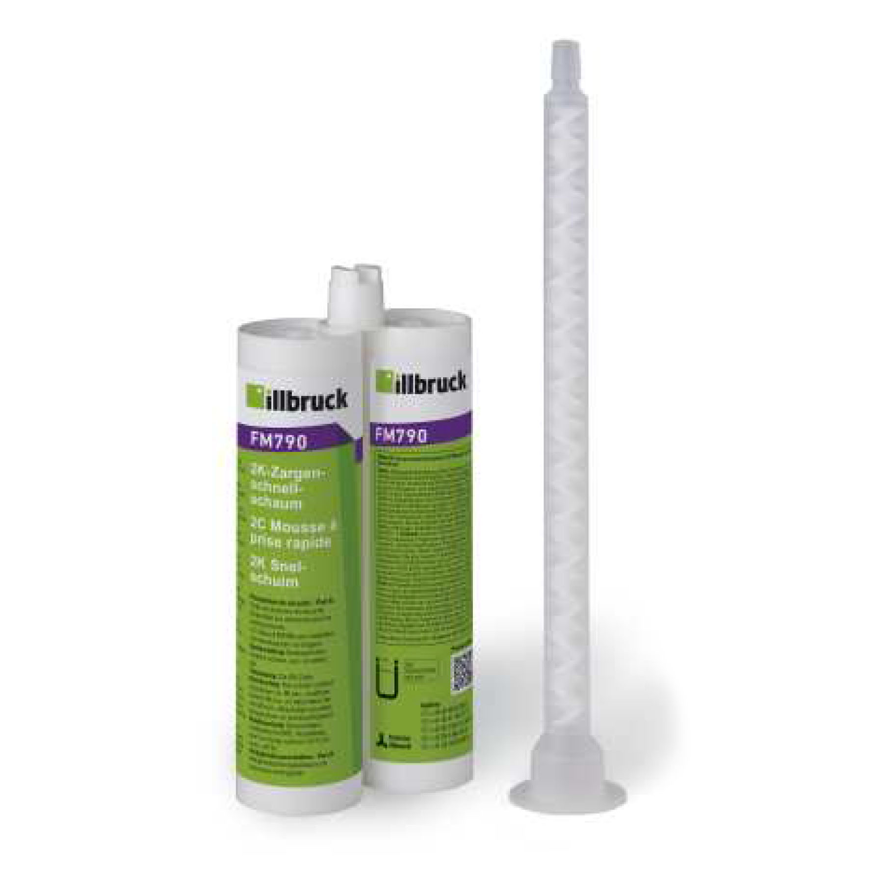 illbruck FM790 2K-Zargenschnellschaum 210ml PE-Kartusche mit Statikmischer und Verlängerungsschlauch, Flasche, Flasche