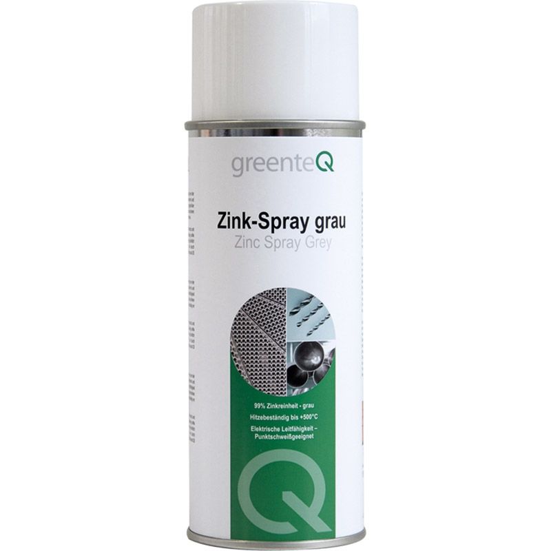 greenteQ Zink-Spray grau 400 ml, Kann, Spraydose, Zinn