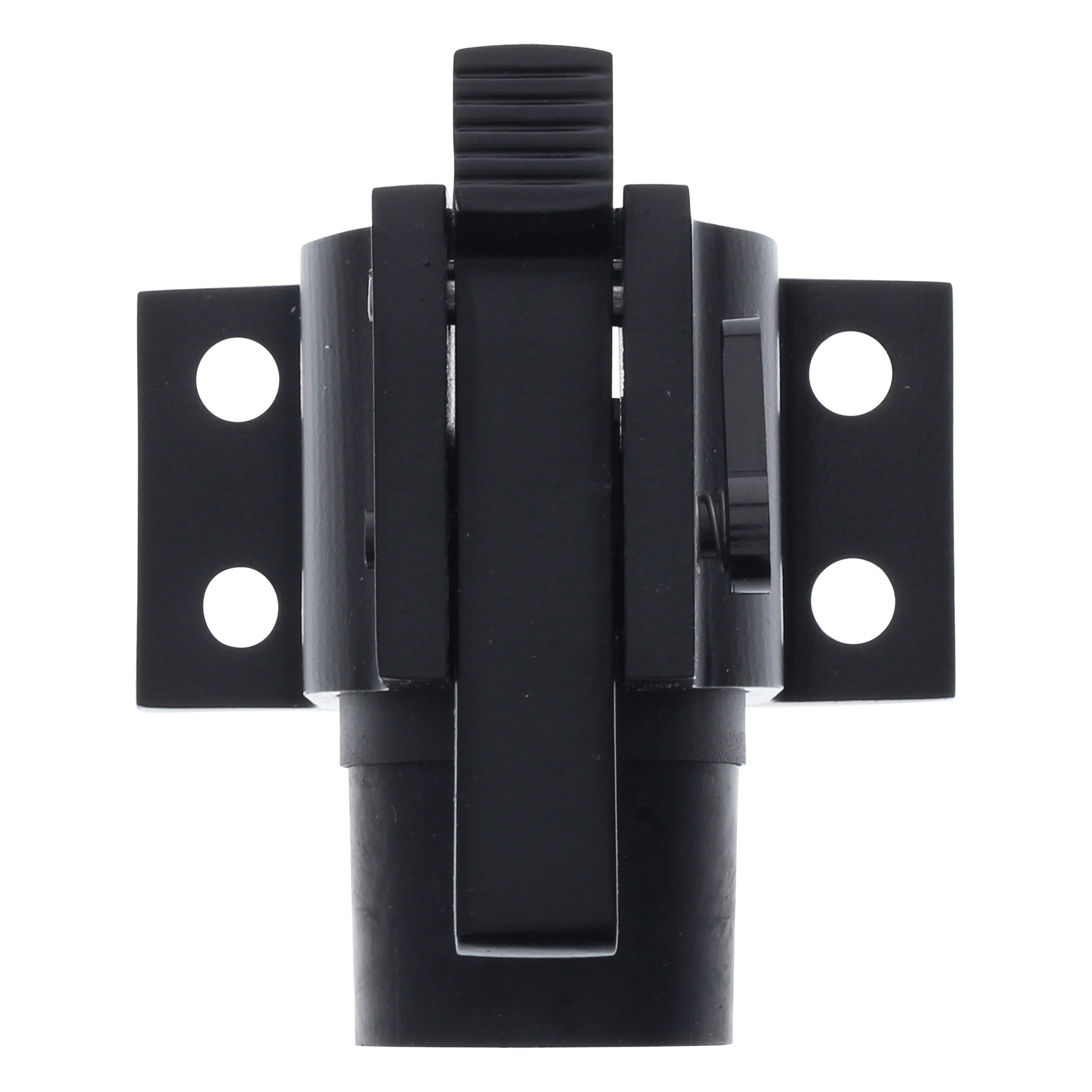 BLACK BEAUTY KWS Türstopper 1010 Türfeststeller zum Anschrauben mit Fanghaken schwarz (RAL 9005)