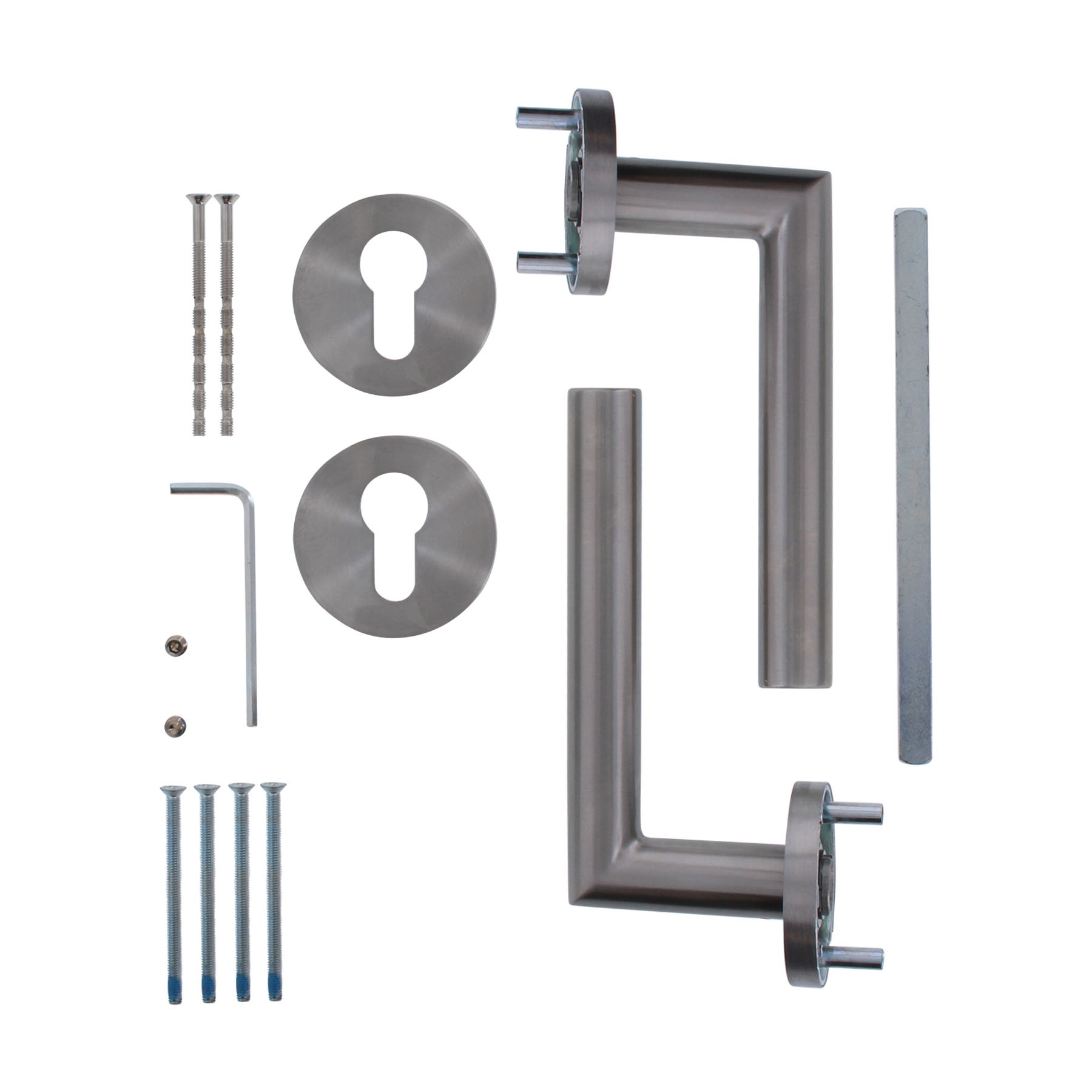 HAFI Feuerschutz Drückergarnitur PZ Vierkant 9 mm Türstärke 47-62 mm ES Edelstahl matt 203A1004044, Sinken, Waschbeckenhahn, Drinnen, Zimmer, Duscharmatur