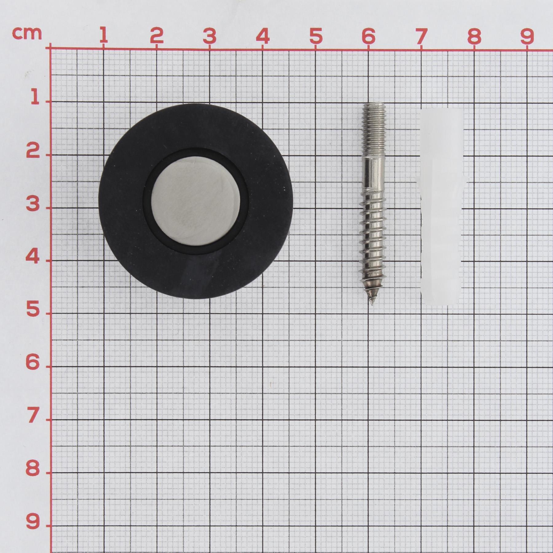 ToniTec Türpuffer Edelstahl Wandtürstopper WTS 01, Maschine, Schraube, Eishockey-Puck, Eislaufen, Sport