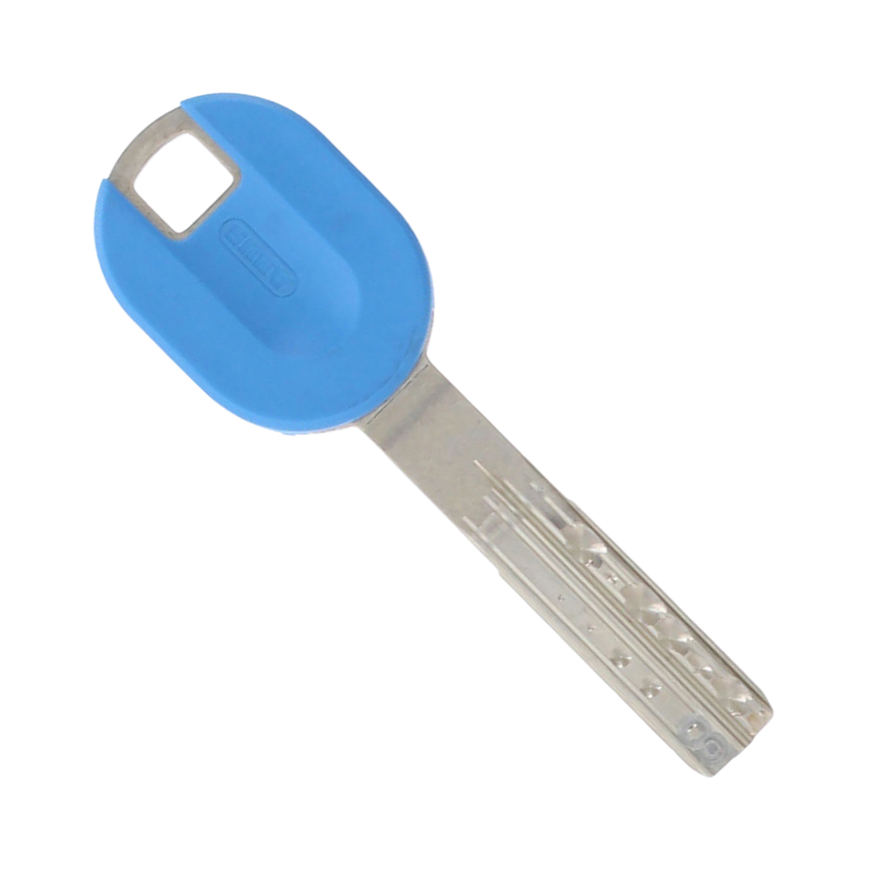 ABUS Bravus 2500 3500 Magnet Nachschlüssel für Einzelschließungen Eigenprofil mit Pro Cap Hellblau, Schlüssel