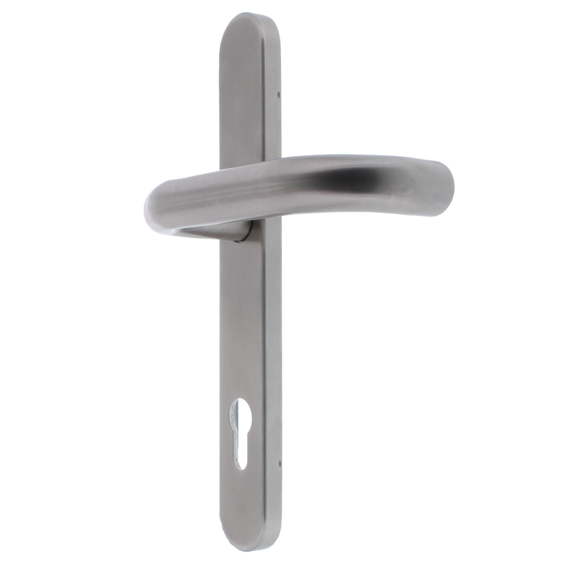 [B-WARE] OUTLET ToniTec® Schmalrahmen-Halbgarnitur Innen Modell "Quan" PZ 92 mm Edelstahl mit Nocken U-Form, Griff, Kreuz, Symbol, Griff, Kreuz, Symbol, Griff, Kreuz, Symbol