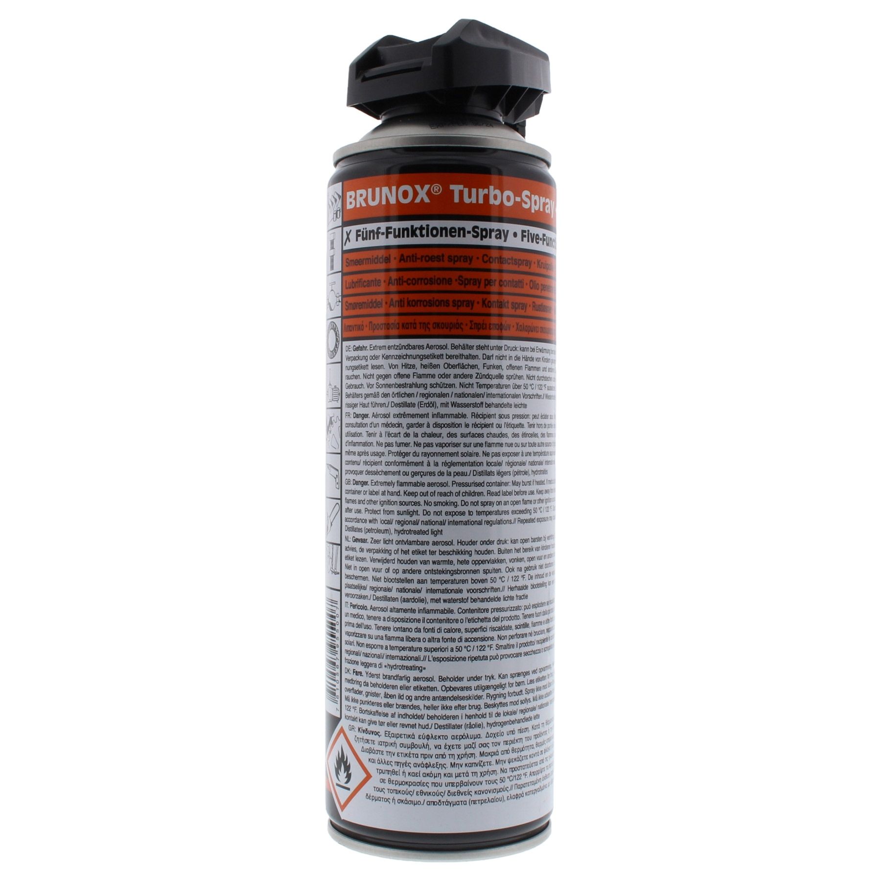 BRUNOX Turbo-Spray Schmiermittel POWER-CLICK 500 ml, Kann, Spraydose, Zinn, Flasche, Shaker