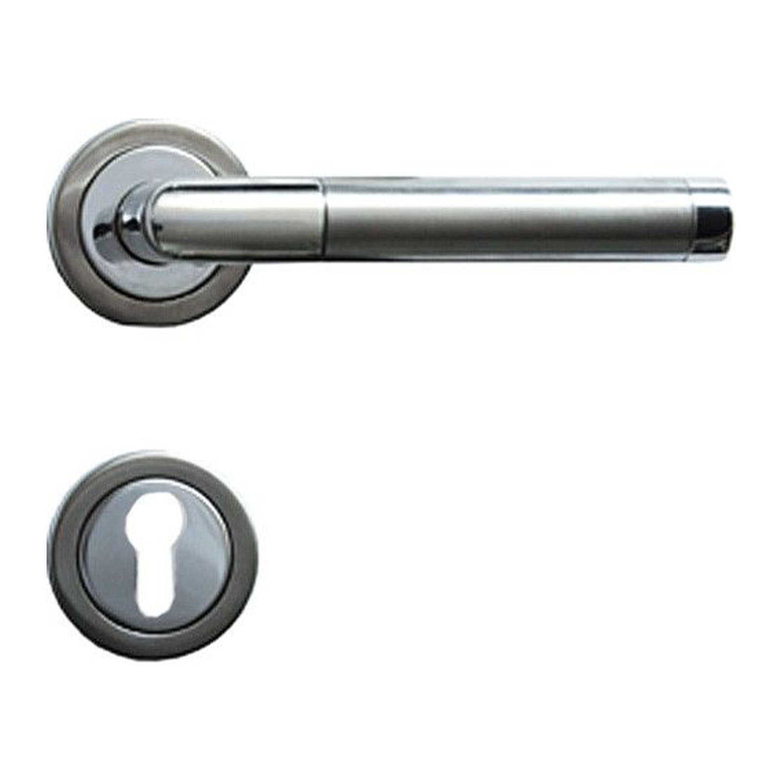 Edelstahl Türbeschlag Drückergarnitur Türbeschläge Türdrücker BICOLOR RG78 PZ (Profilzylinder), Griff, Griff