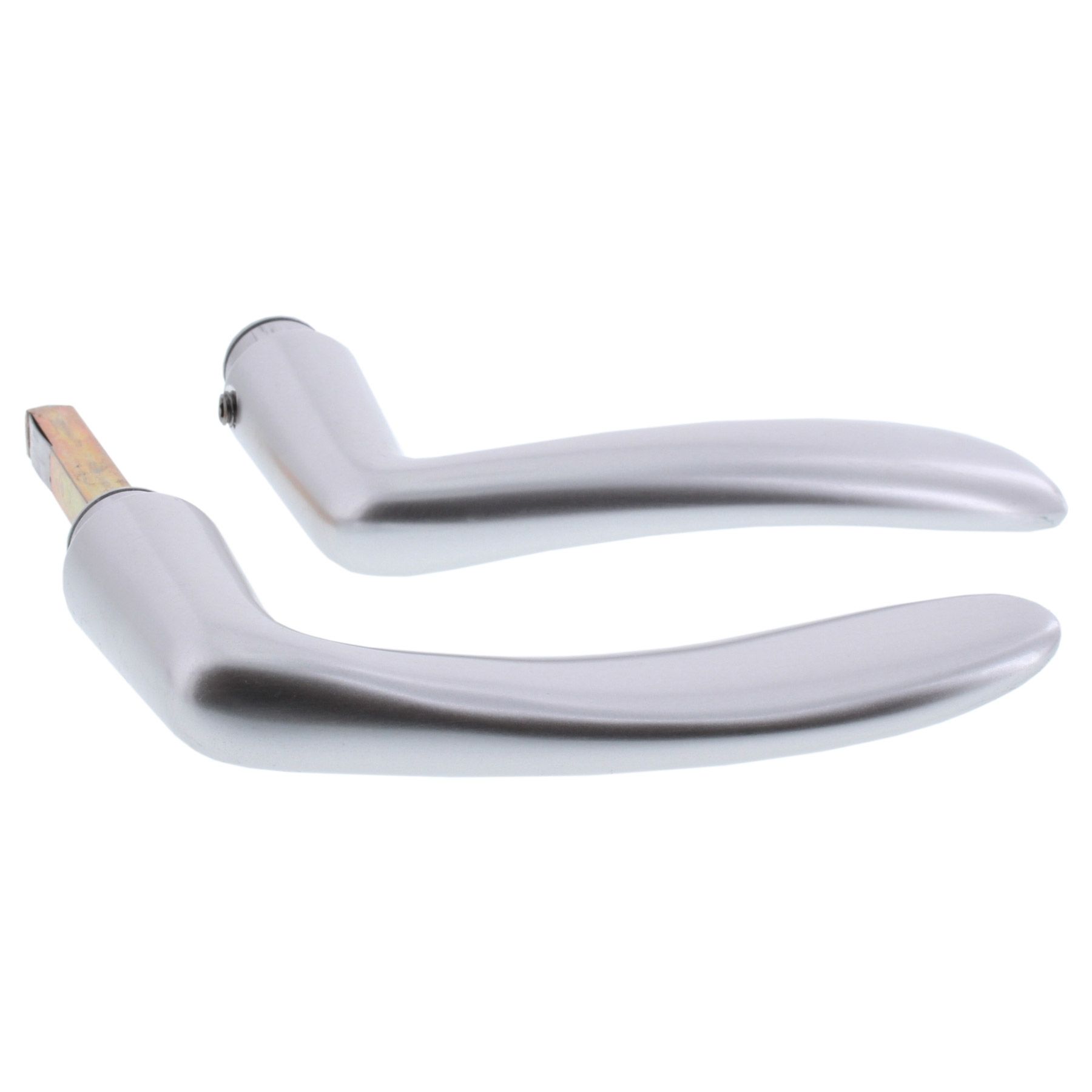 FSB Türdrückerpaar 1027/ 8 mm F1 Aluminium Silber, Griff, Rauchrohr