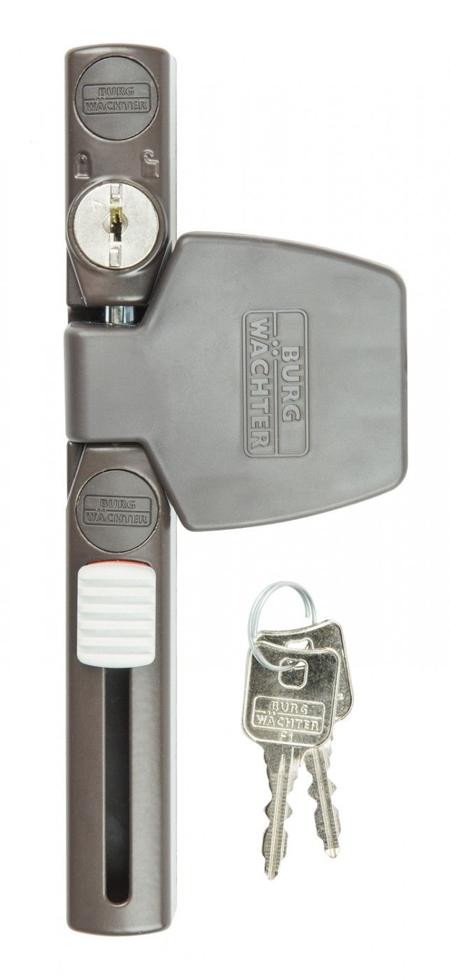 Burg Wächter Winsafe WS 33 WS33 Fenstersicherung VdS-anerkannt Schließung F1 weiß, braun Braun