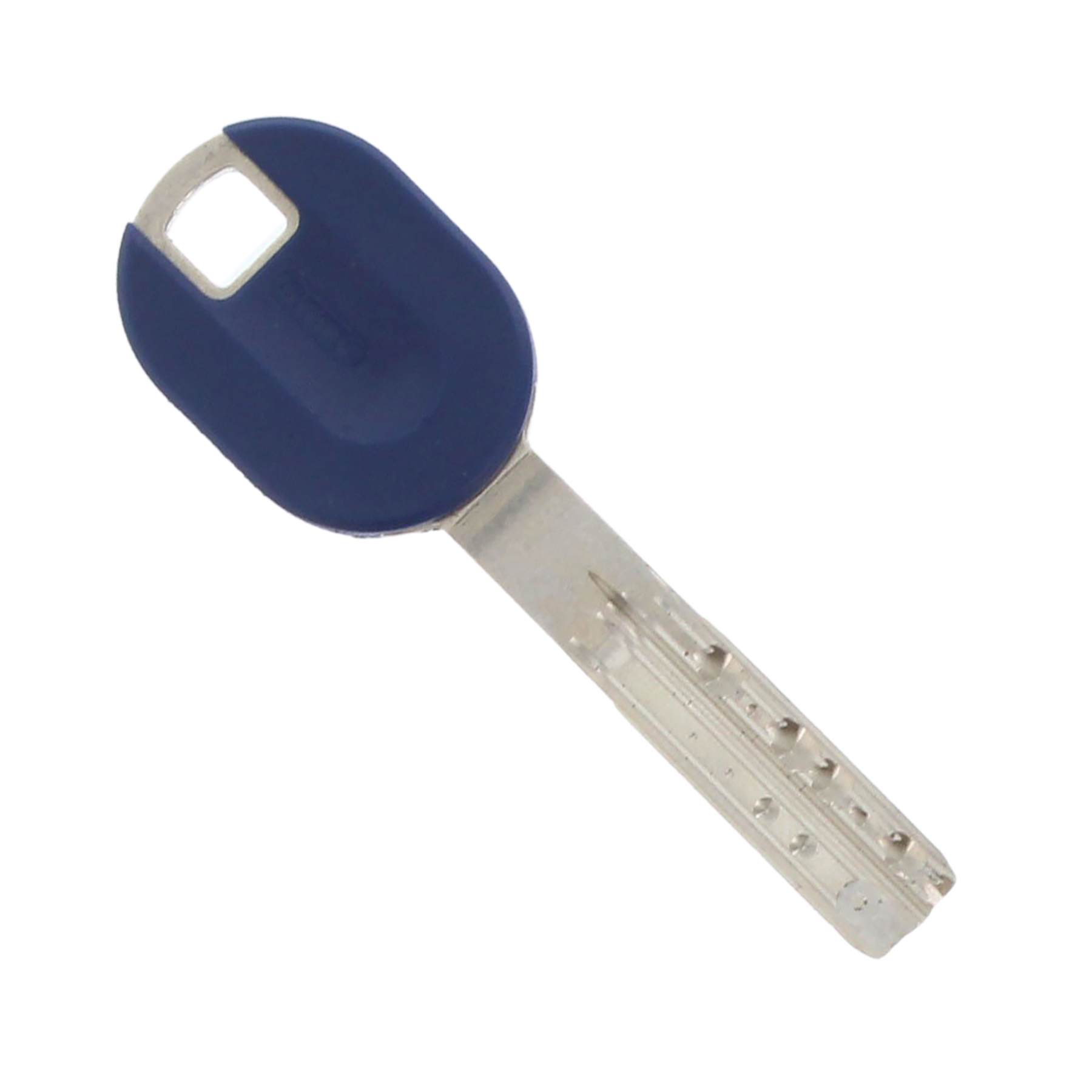 ABUS Bravus 2500 3500 Magnet Nachschlüssel für Einzelschließungen Eigenprofil mit Pro Cap saphirblau, Schlüssel, Rauchrohr